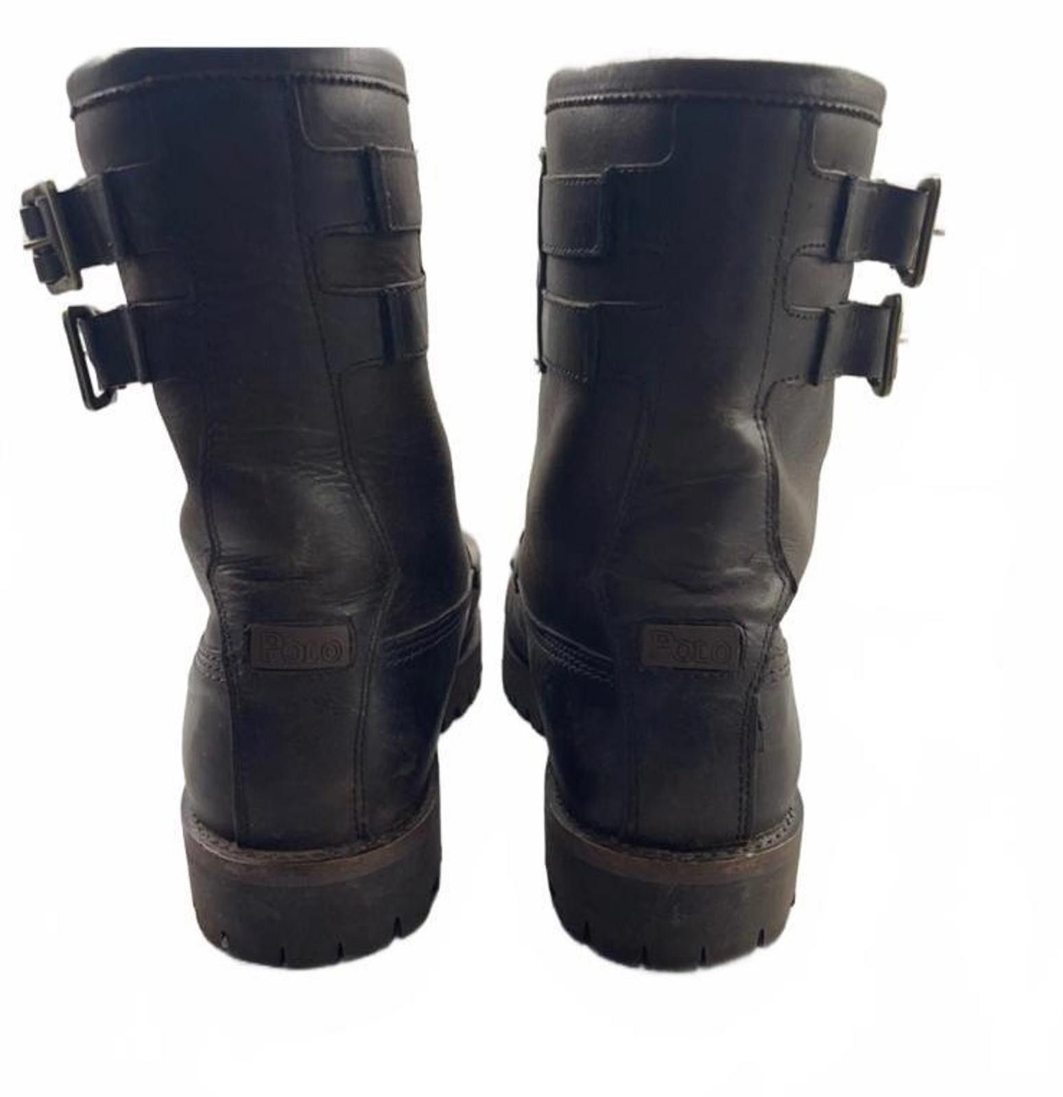 Polo Ralph Lauren Polo Ralph Lauren Wolcott Buckle Brown Leather Biker Boots Size US 10.5 / EU 43-44 - 6 Thumbnail