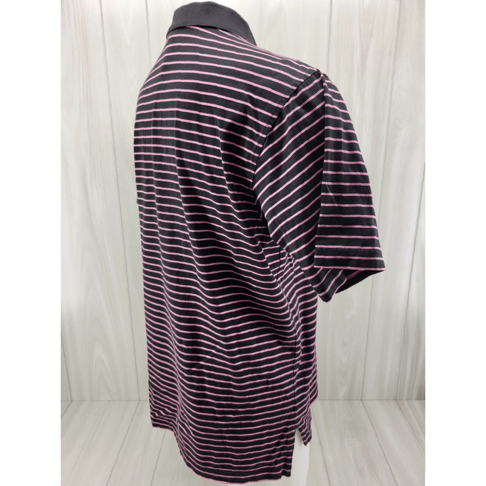 Peter Millar Peter Millar Polo Shirt Mens Striped Slim Casual Short Sleeve Sz M Medium Black Pink Comfort Summer Size US M / EU 48-50 / 2 - 5 Thumbnail