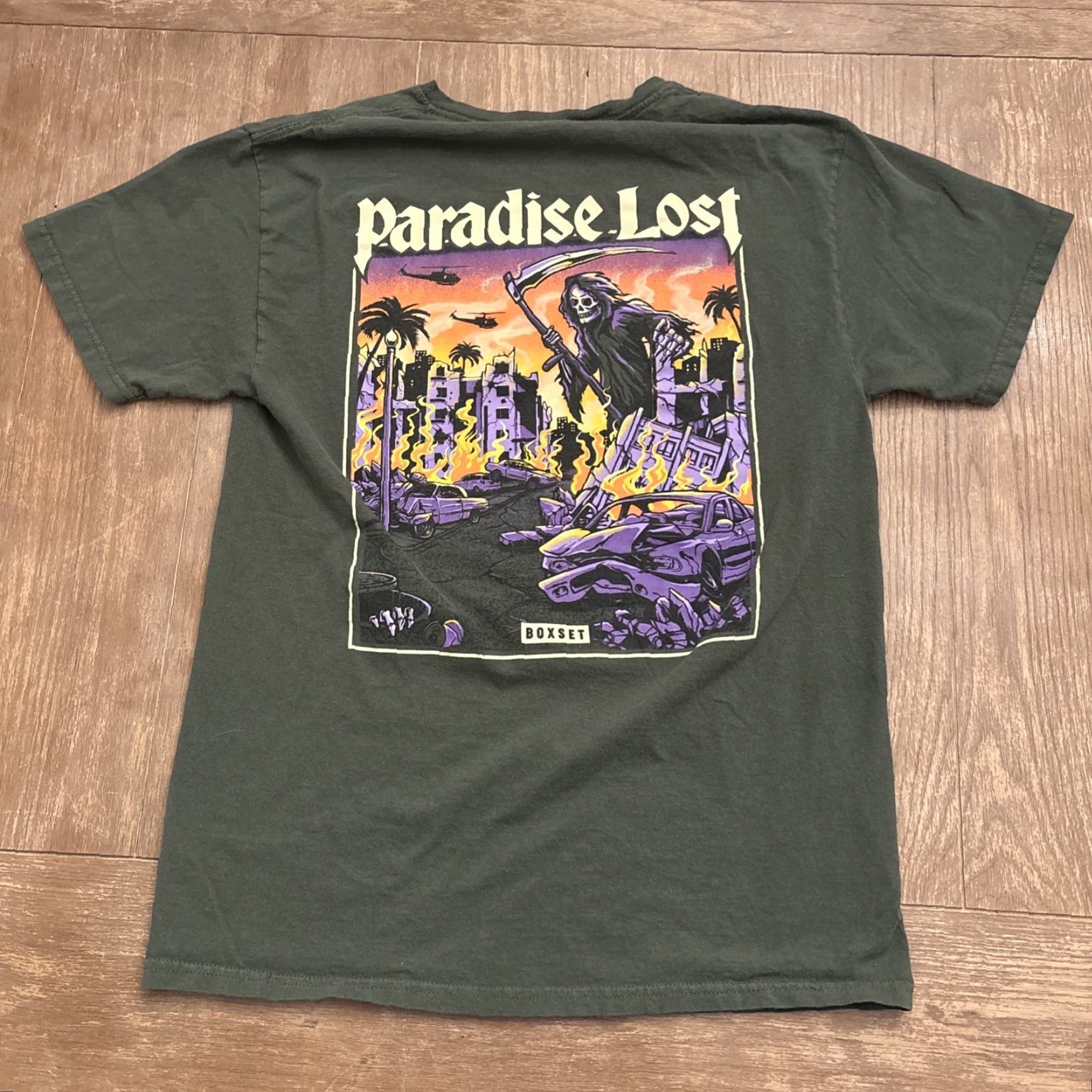 Paradise Paradise Lost Boxset T-Shirt Green Size M Grim Reaper Men Rock Poem Shirts Size US M / EU 48-50 / 2 - 3 Thumbnail