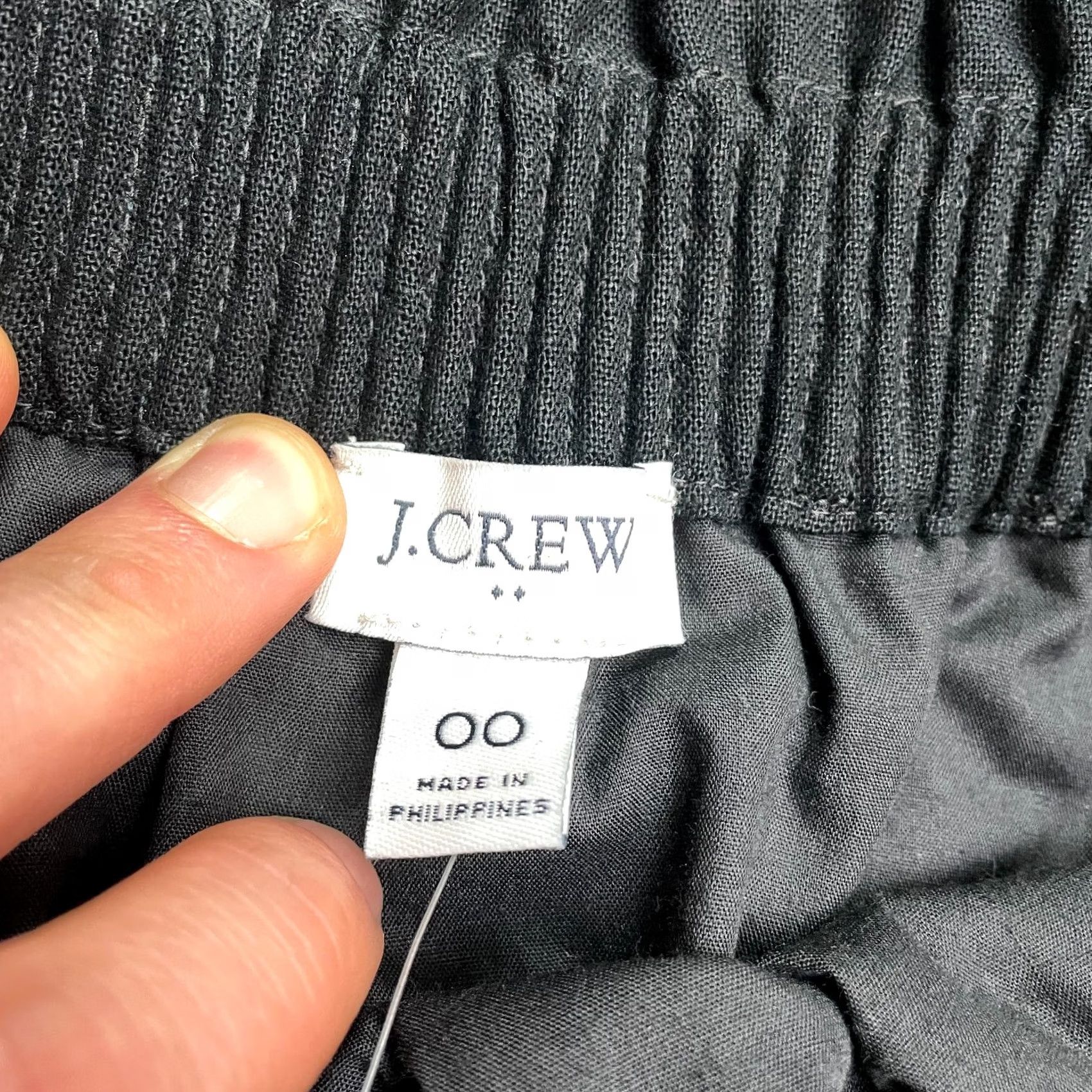 J.Crew J.Crew Wool Blend Pleated Pencil Skirt Women 00 Black Elastic Waist Pockets Skirt Knee Length Solid Wool Blends Vintage No 00 Womens Pencil Skirt Size 24" / US 00 / IT 34 - 5 Thumbnail