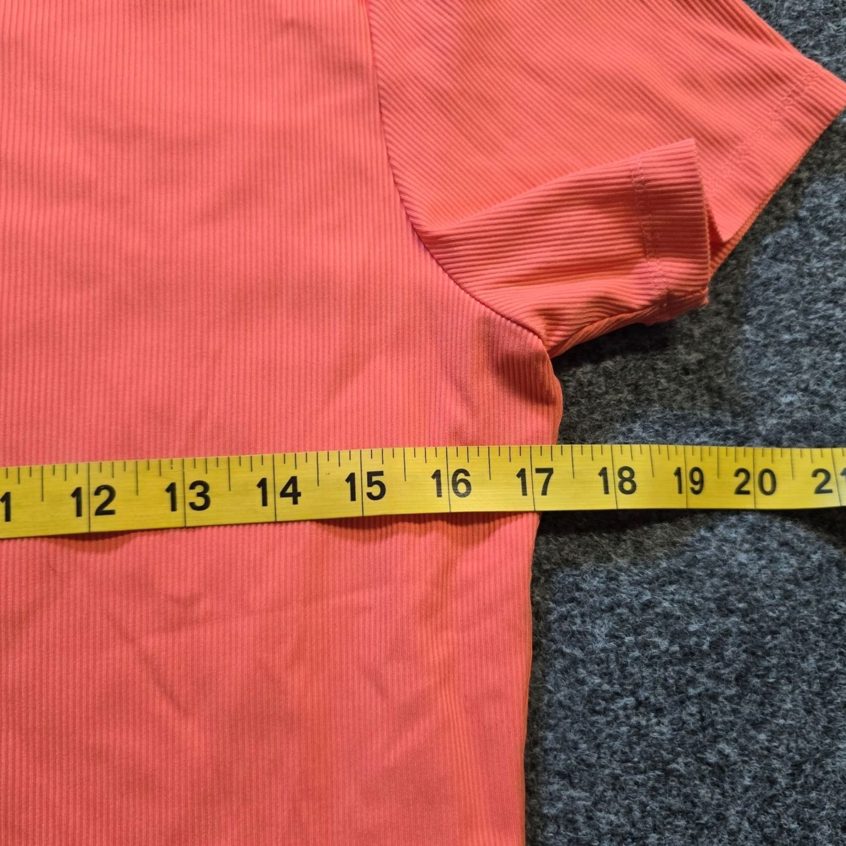 House of Harlow House Of Harlow Bodysuit Womens XL Orange Ribbed Short Sleeve Capsule Blouse Knit Nylon Round Neck Snap Closure Casual Women St retch Size XL / US 12-14 / IT 48-50 - 7 Thumbnail
