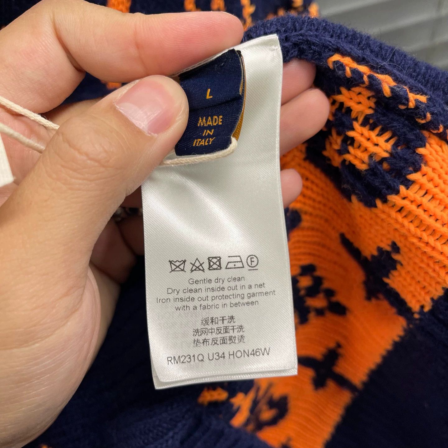 Louis Vuitton LV Fluo Orange Monogram Knit Jacket L New #10533 Size US L / EU 52-54 / 3 - 4 Thumbnail