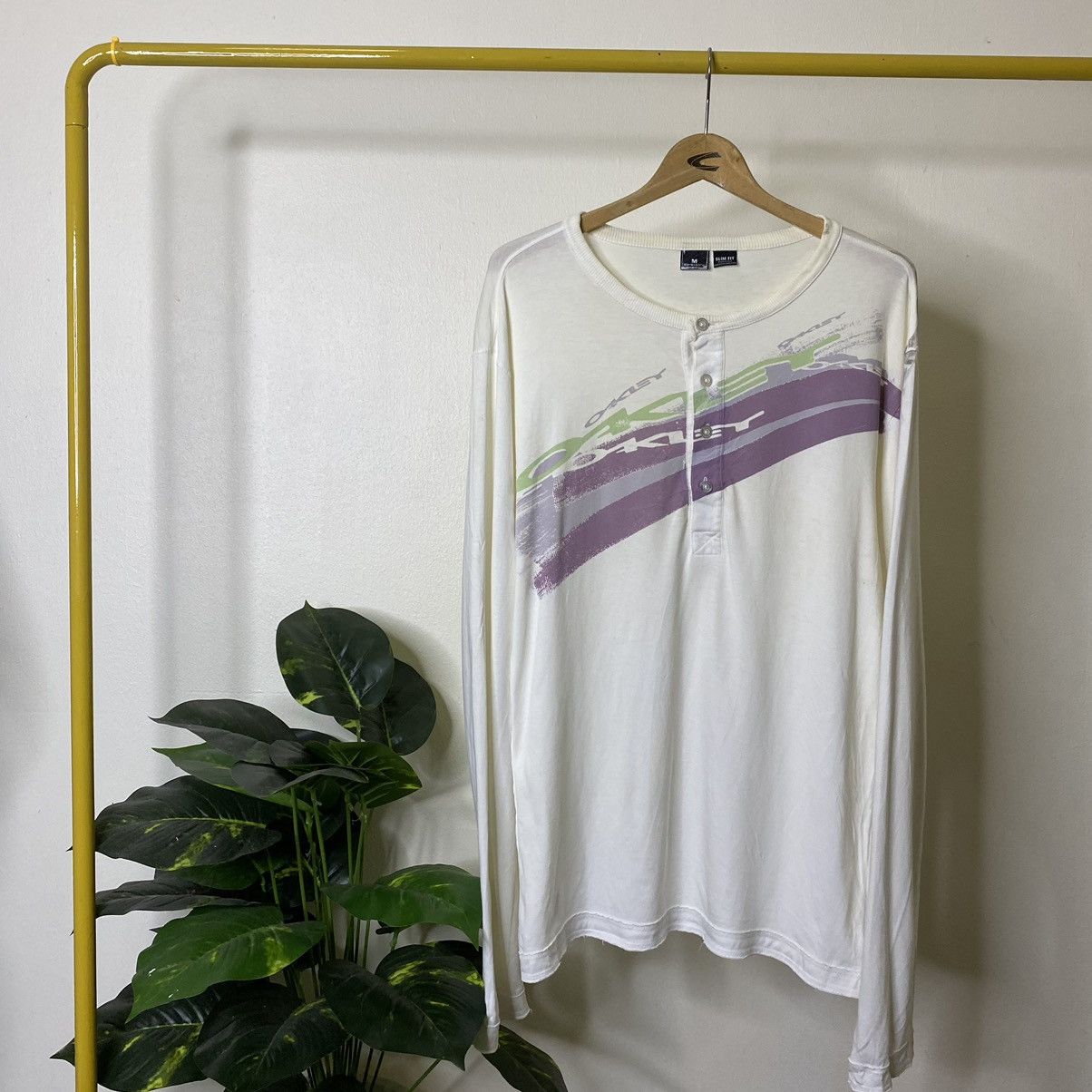 Oakley × Vintage Vintage Y2K Oakley Half Button LS T Shirt Size US M / EU 48-50 / 2 - 1 Thumbnail