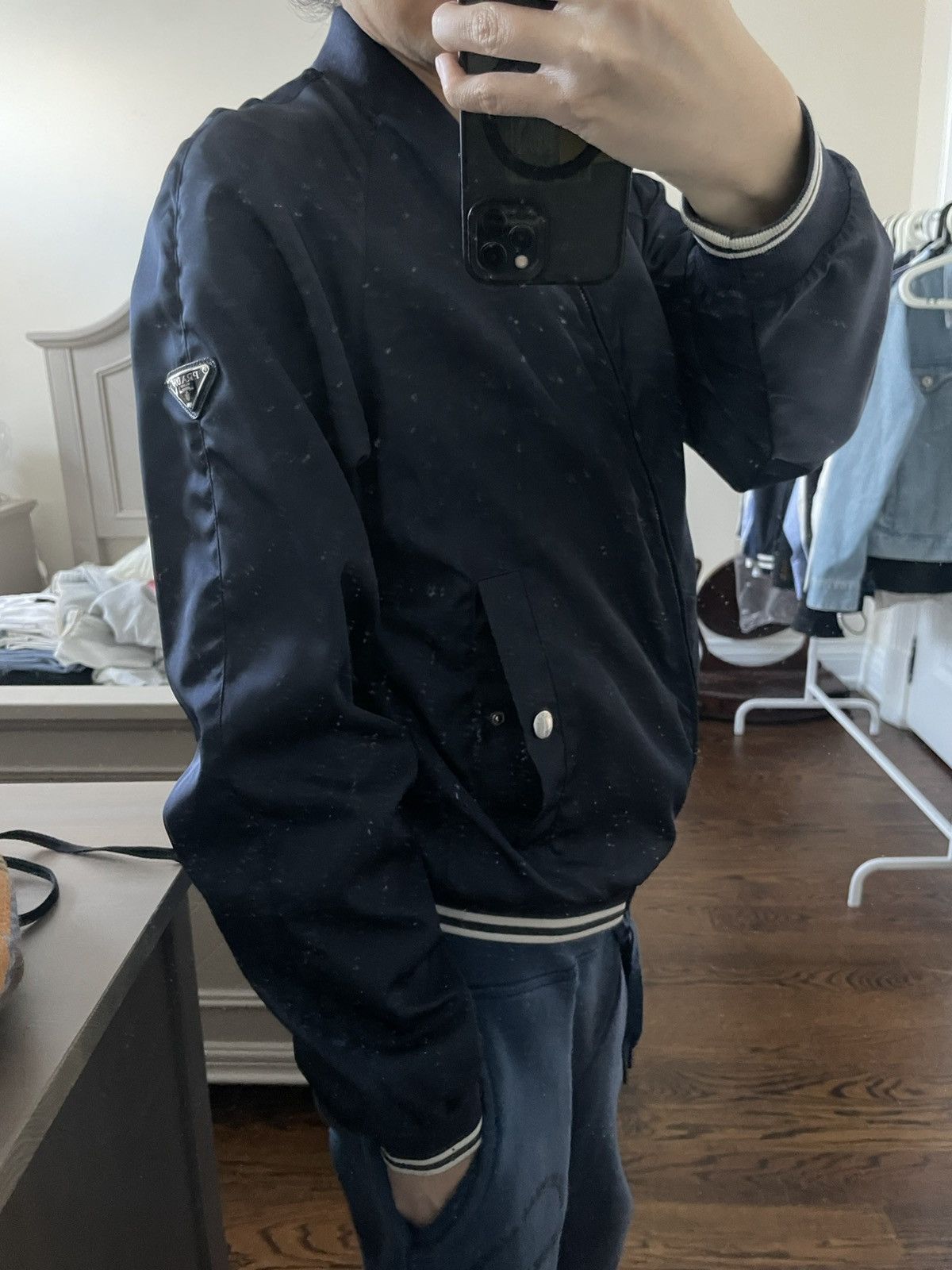 Prada Prada men’s Navy nylon light bomber jacket Size US S / EU 44-46 / 1 - 9 Thumbnail