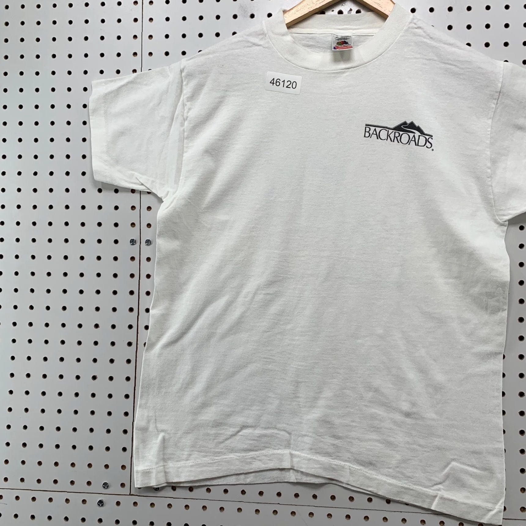 Fruit Of The Loom VINTAGE Fruit of the Loom Shirt Mens M White USA Backroads City Backroads USA City Shirt Mens Medium White Single Stitch Made USA Size US M / EU 48-50 / 2 - 4 Thumbnail