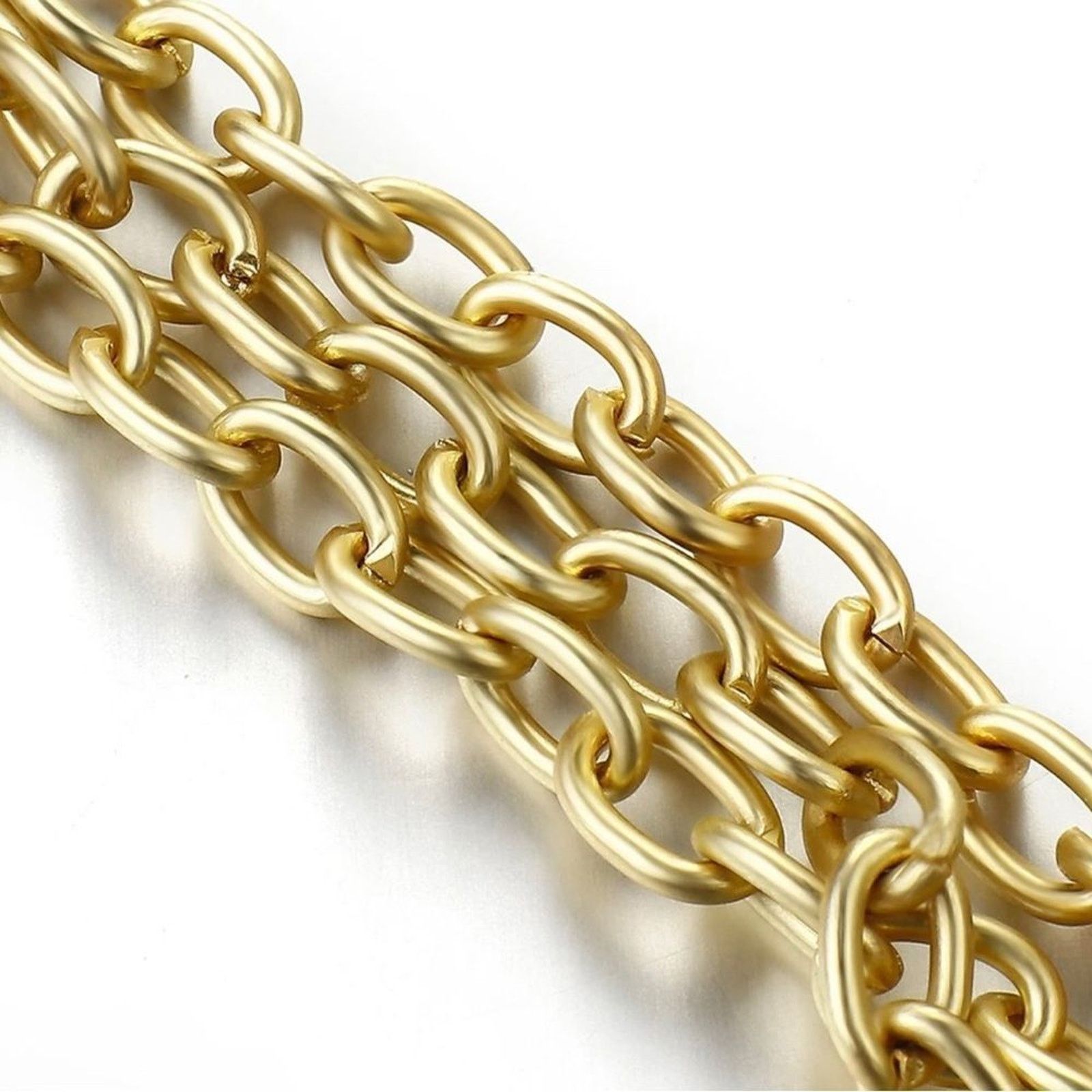 Other New Portrait Coin Multi Chain Gold Bracelet 8”. Length Size ONE SIZE - 3 Thumbnail