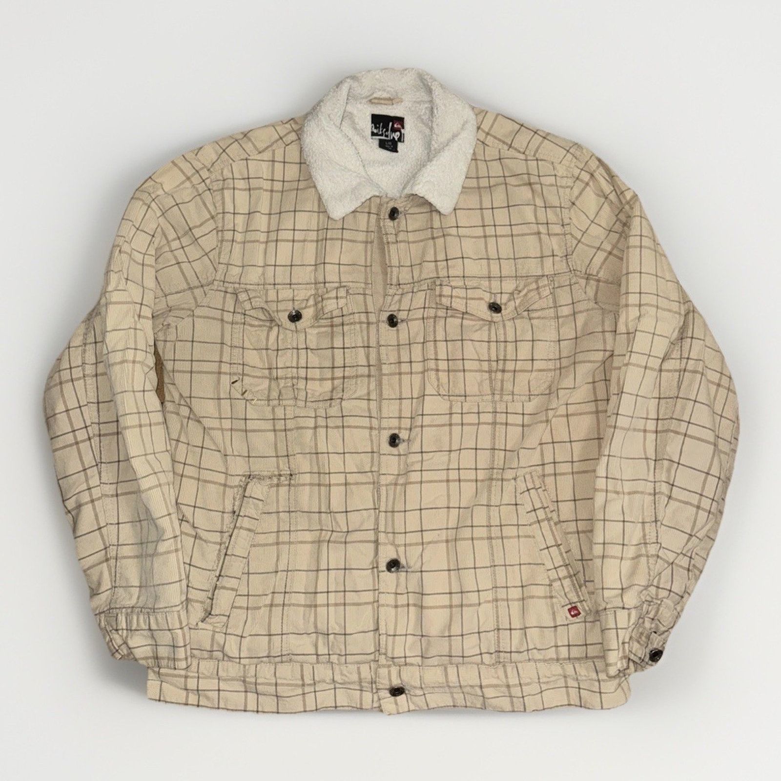 Quicksilver Quiksilver Sherpa Lined Corduroy Jacket Cream Trucker Surf L Size US L / EU 52-54 / 3 - 1 Thumbnail