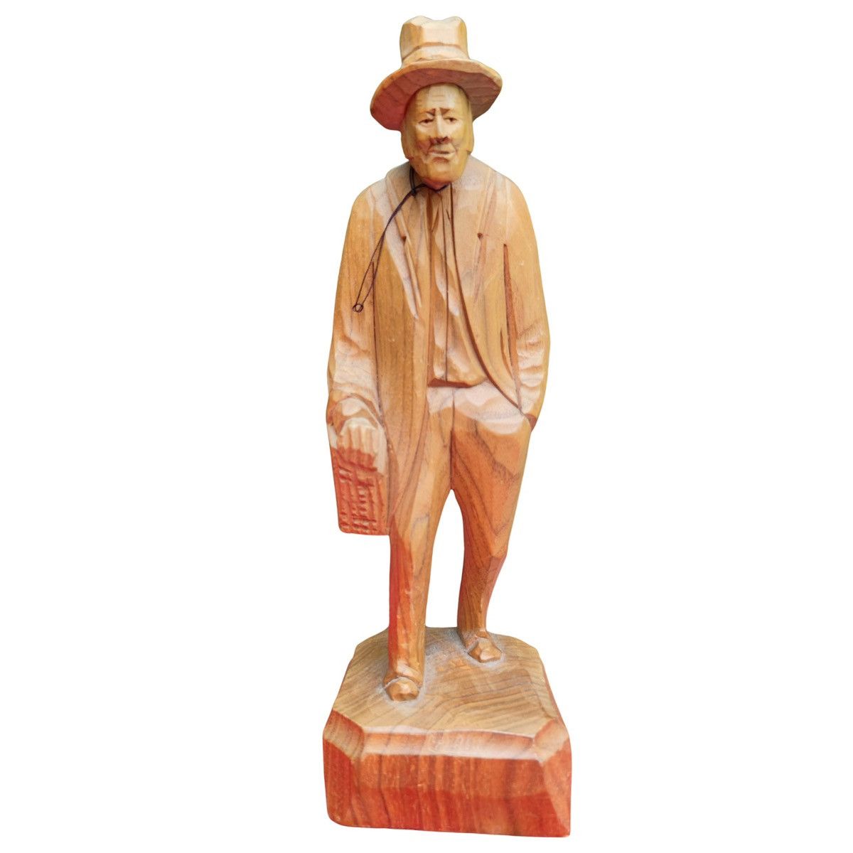 Vintage Paul-Émile Caron Hand Carved Wooden Old man Sculpture Size ONE SIZE - 1 Thumbnail
