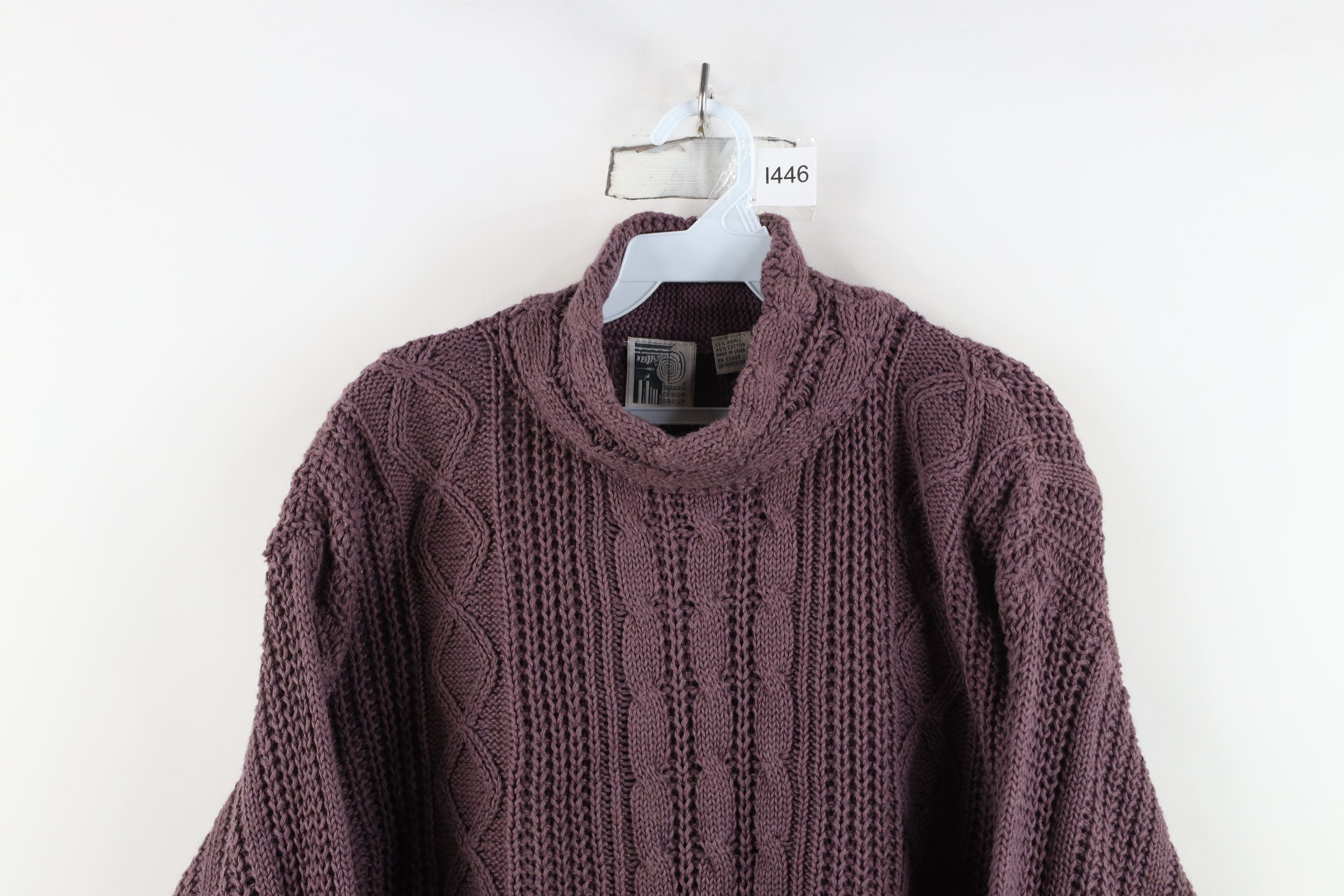 Vintage Vintage 90s Streetwear Fisherman Knit Turtleneck Sweater Size L / US 10 / IT 46 - 2 Thumbnail
