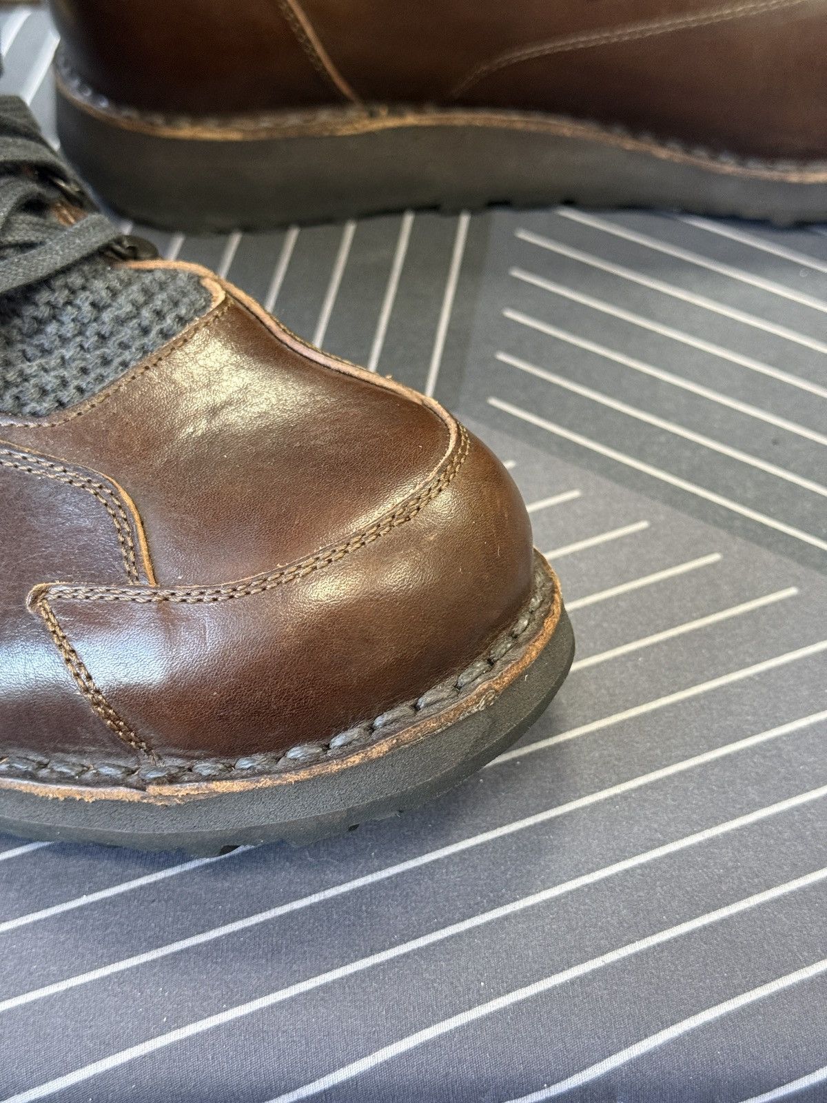 Desigual 🇮🇹 Luis Trenker Hand Made in Italy Leather Knit Hiking Boots Size US 12 / EU 45 - 15 Thumbnail