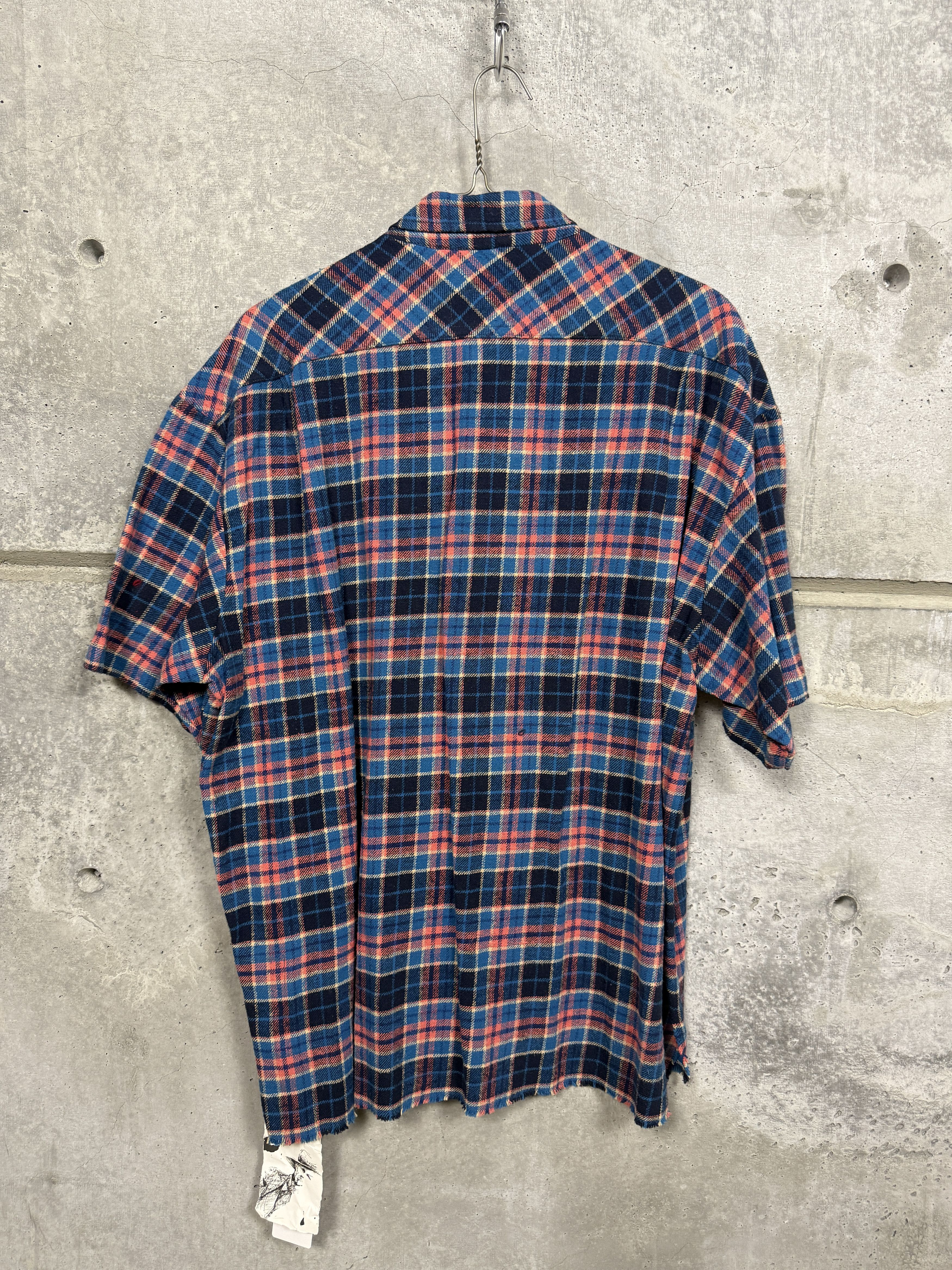 Greg Lauren $795 Greg Lauren Plaid Short Sleeve Shirt Size US XL / EU 56 / 4 - 5 Thumbnail