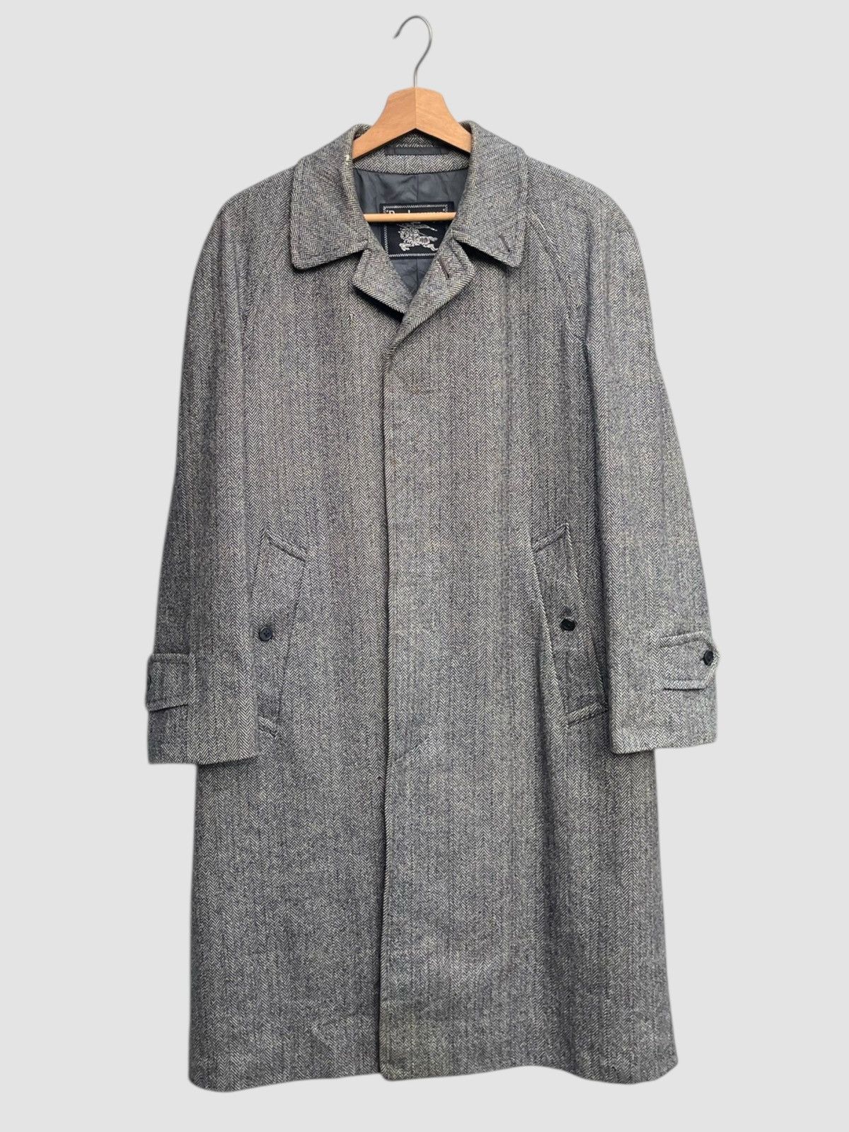 Burberry Vintage Burberrys Herringbone Wool Coat Size US S / EU 44-46 / 1 - 2 Thumbnail