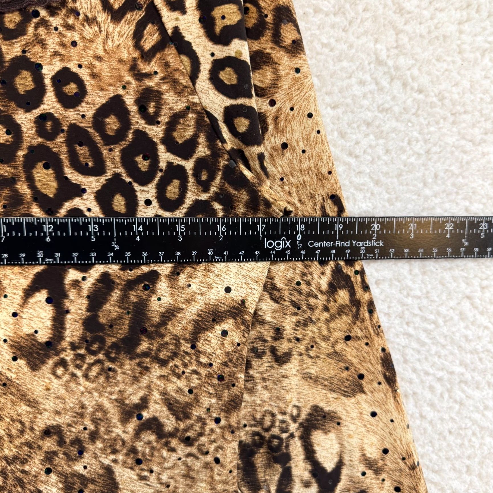Vintage VINTAGE 90s Y2K Off Shoulder Shirt Cheetah Leopard Animal Print Large XL Tan Brown Women L/XL Men? Size L / US 10 / IT 46 - 4 Thumbnail