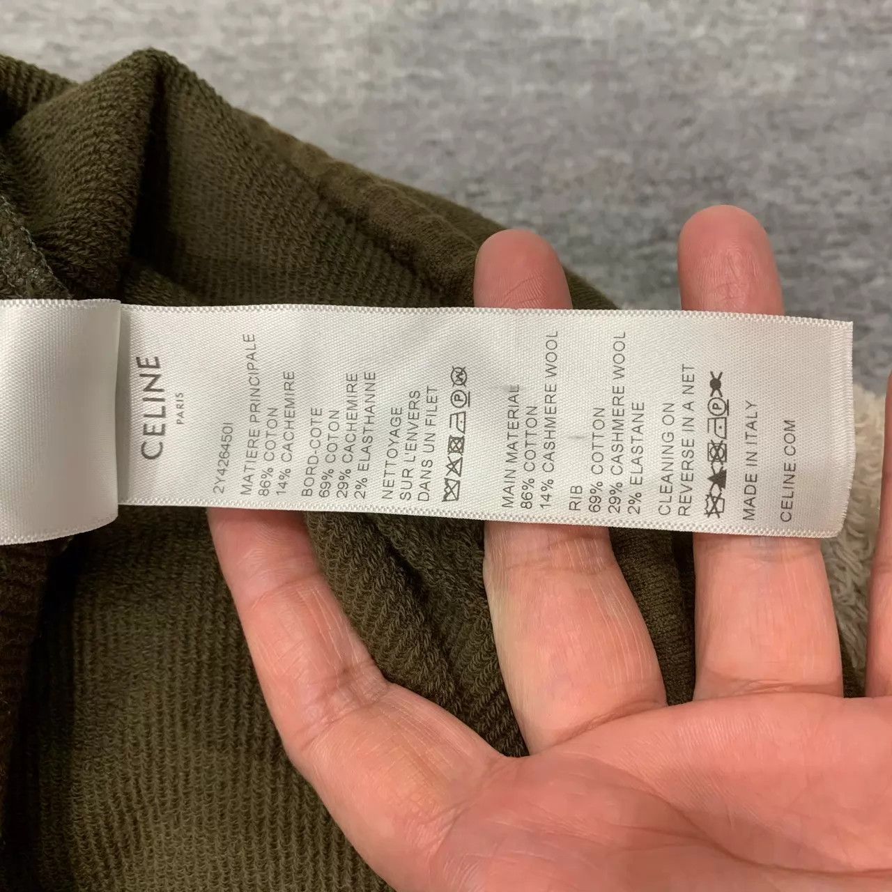 Celine Celine military green hoodie XS 95 new Size XS / US 0-2 / IT 36-38 - 5 Thumbnail