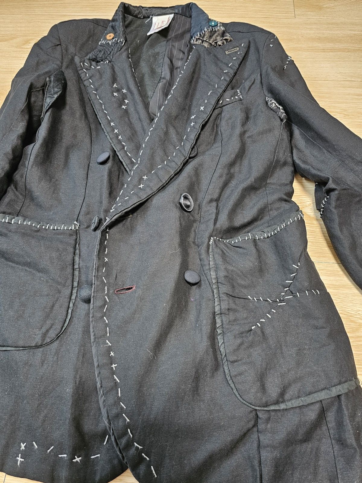 Undercover M AW04 But Beautiful Six-button assymetric blazer jacket Size US M / EU 48-50 / 2 - 3 Thumbnail