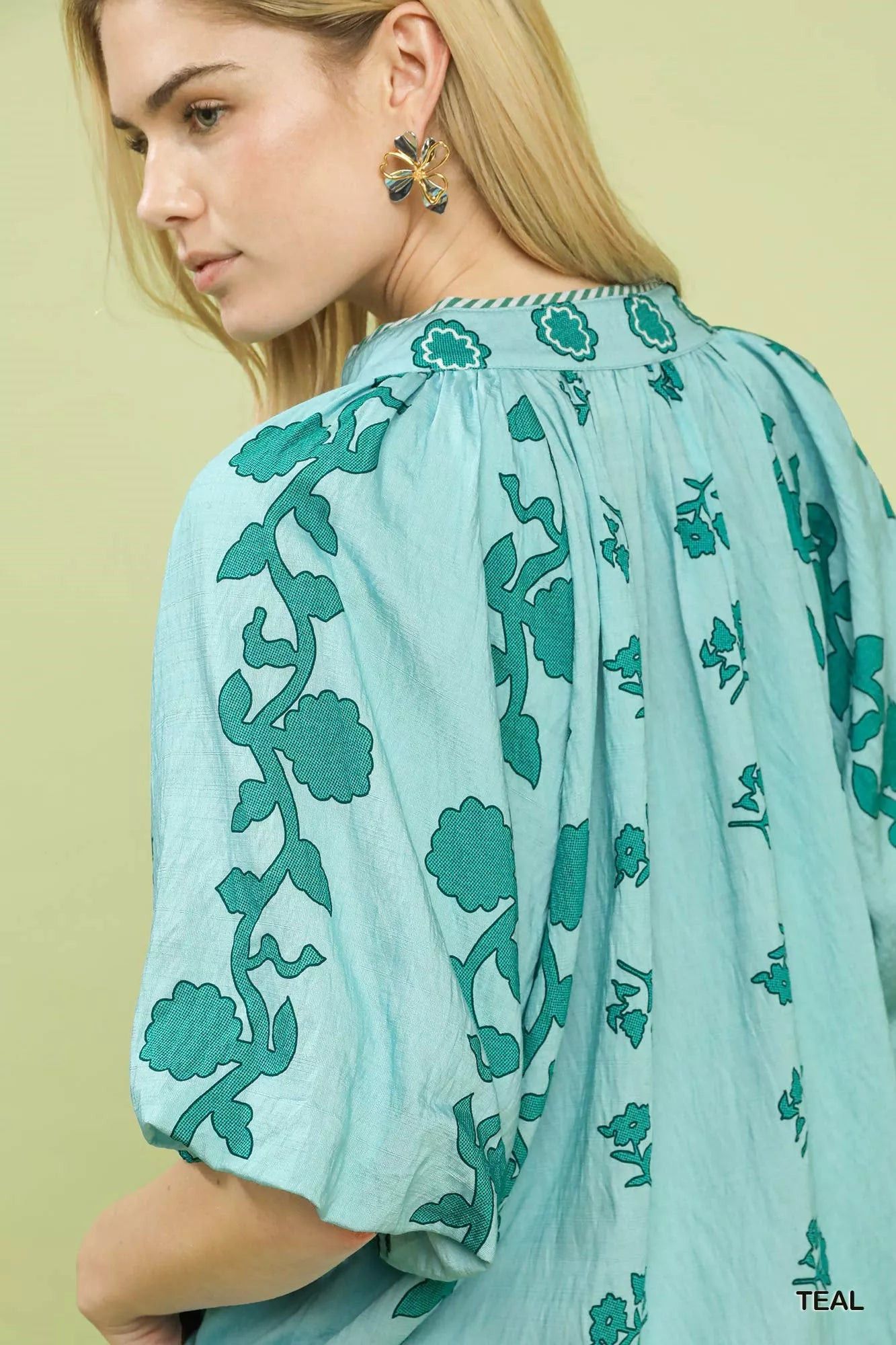 Other Umgee Collared Floral Print Top Size M / US 6-8 / IT 42-44 - 4 Thumbnail