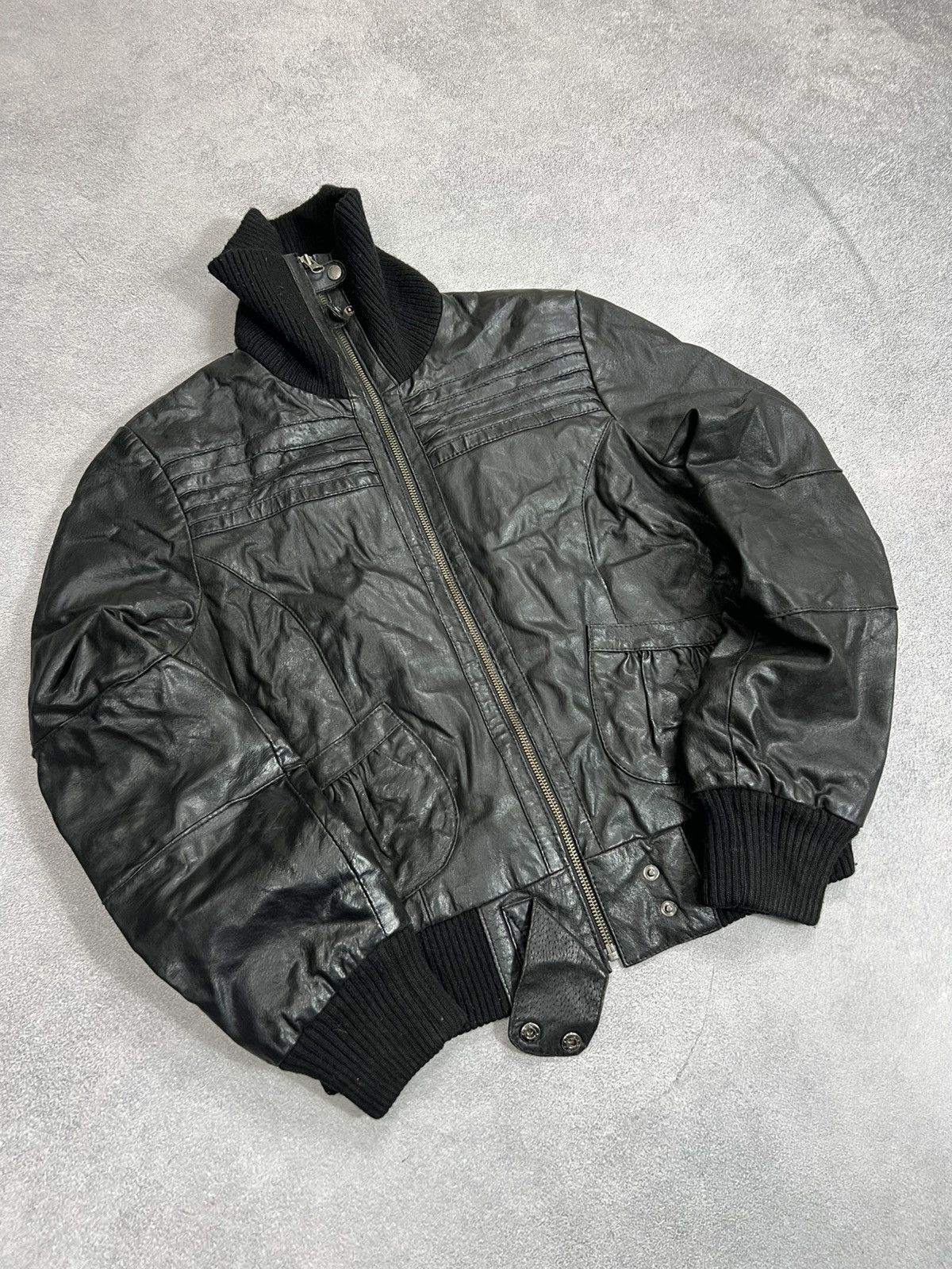 Vintage VTG Yohji Yamamoto Kanye West Ye Style Washed Leather Jacket Size US M / EU 48-50 / 2 - 2 Thumbnail