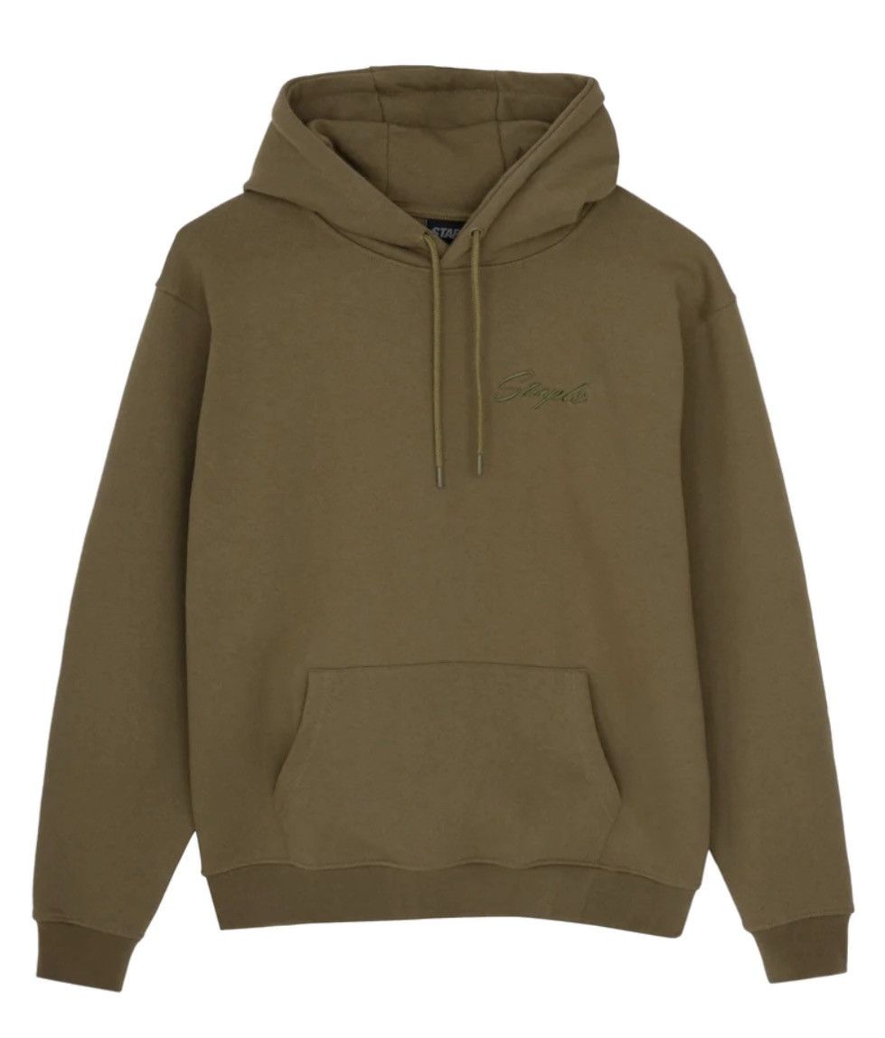 Staple Staple Pigeon NYC Script Pullover Hoodie Olive Brand New DS Size US L / EU 52-54 / 3 - 1 Thumbnail