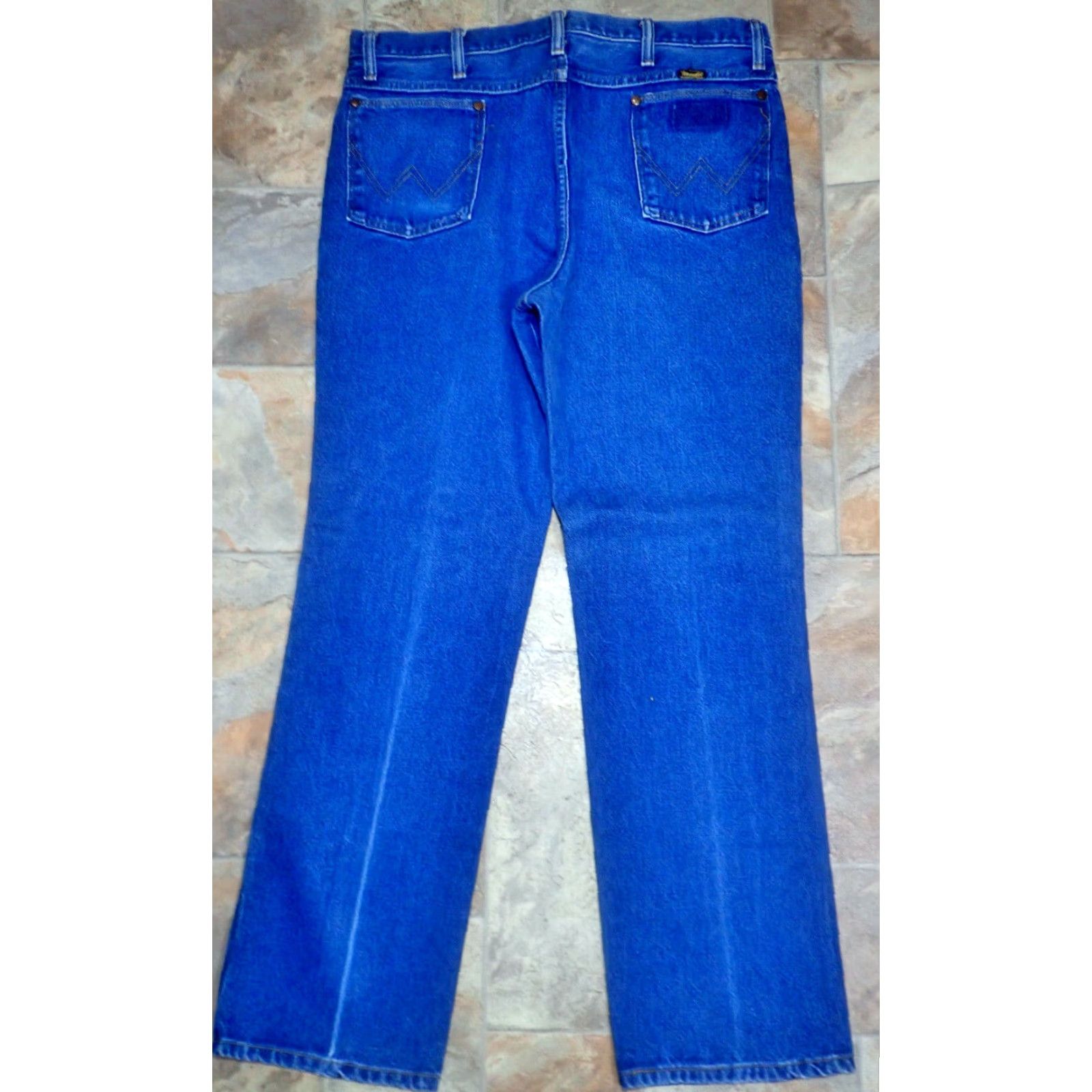 Wrangler Vintage Wrangler 13MWZ Men's 5-Pocket Straight Leg Jeans 36 Adult Blue Denim 70s Cowboy Western Made in USA Size US 36 / EU 52 - 3 Thumbnail