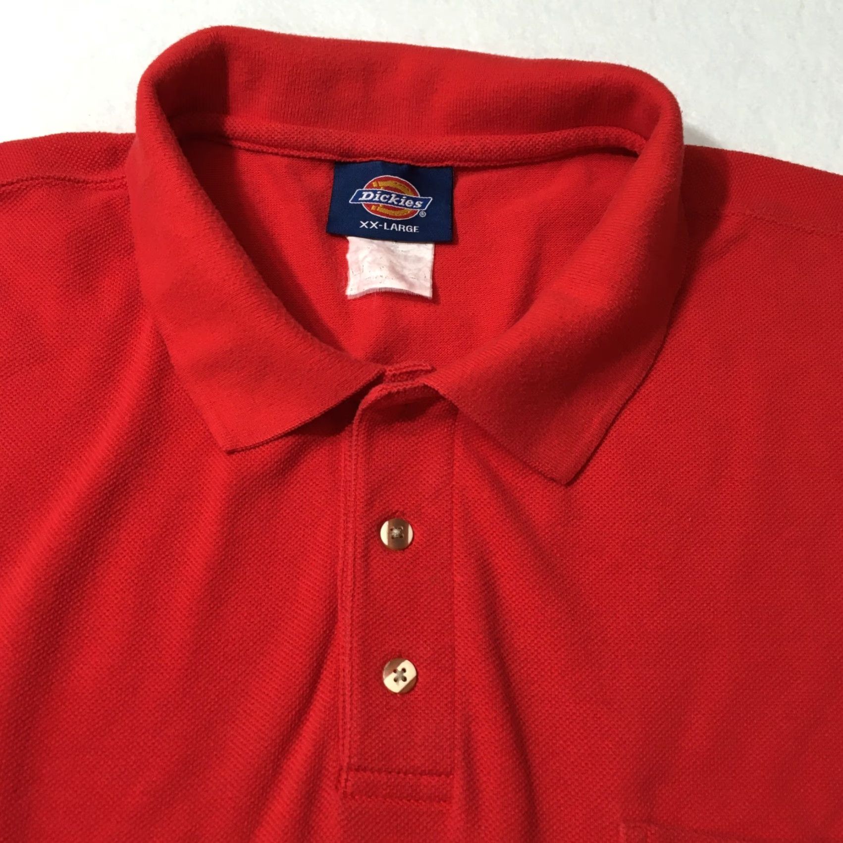 Dickies Dickies Polo Shirt Mens Short Sleeve Collared 2XL Red Solid Golf Workwear Polo Shirt Dickies Mens Short Sleeve Polo 2XL Red Size US XXL / EU 58 / 5 - 3 Thumbnail