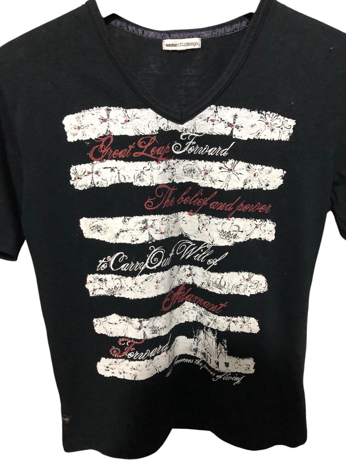 If Six Was Nine × Japanese Brand × Le Grande Bleu (L.G.B.) Japanese Brand ~ Semantic Design - Poem T Shirt IfSixWasNine Size US M / EU 48-50 / 2 - 2 Thumbnail