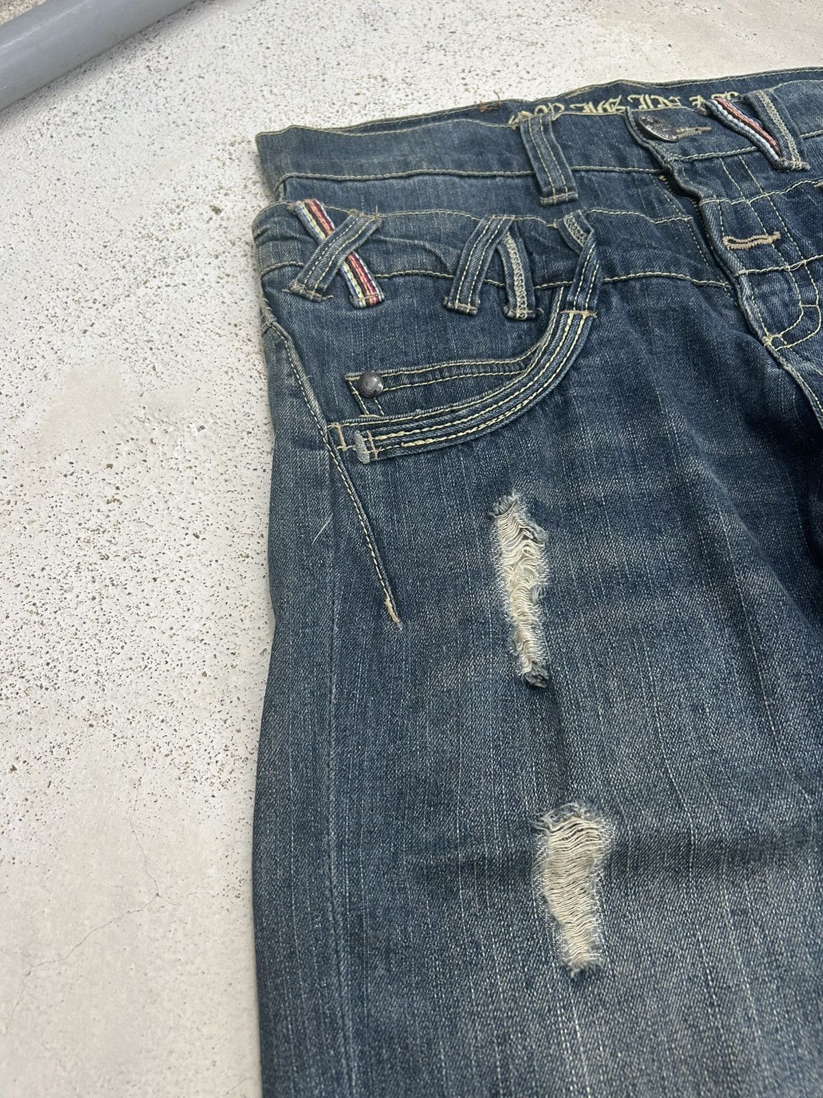 Le Grande Bleu (L.G.B.) Baggy Pants Double Waist Style Original Jeans Brand Size US 31 - 6 Thumbnail
