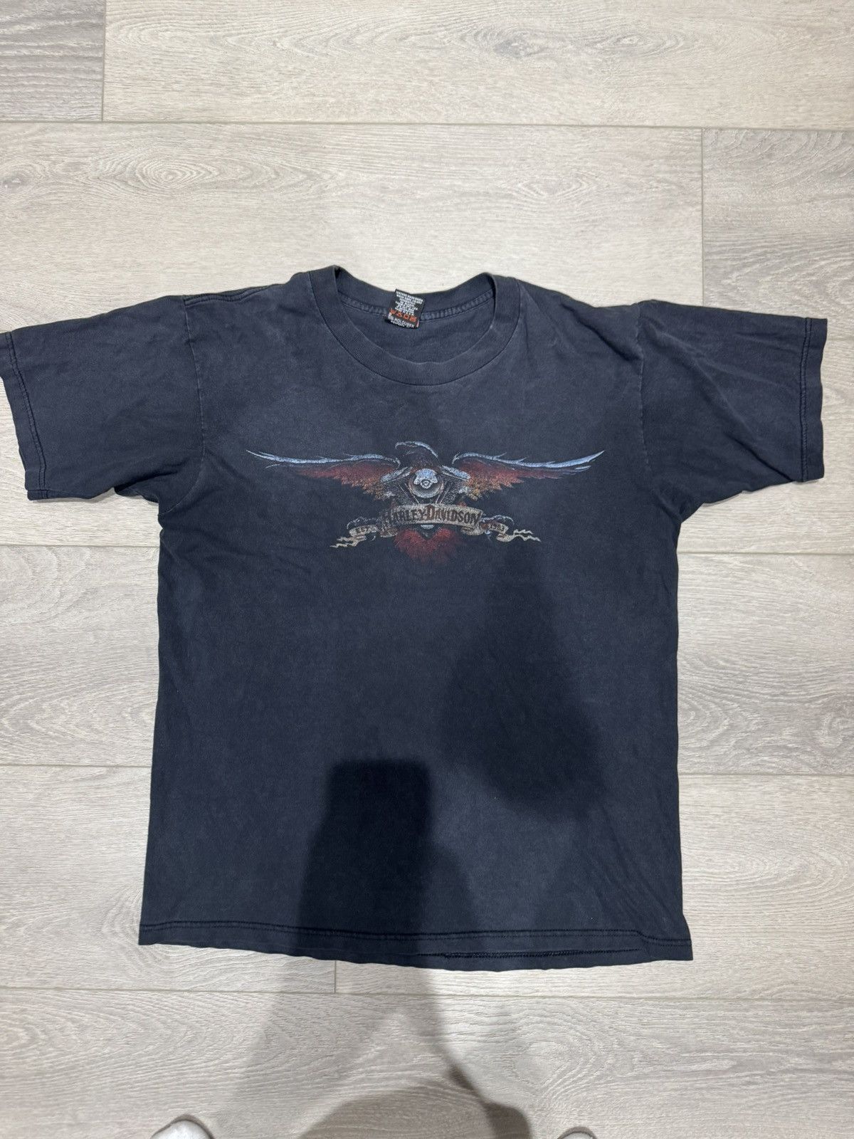 Harley Davidson × Vintage Vintage Black Harley Davidson Manchester Shirt Size US L / EU 52-54 / 3 - 1 Thumbnail