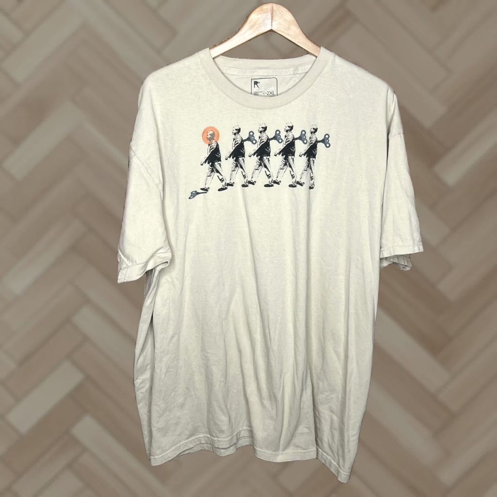 Rocawear Rocawear T-Shirt Mens 2XL Beige Short Sleeve Crew Neck Graphic Print Vintage Hip Hop Logo Jersey Cotton Size US XXL / EU 58 / 5 - 1 Thumbnail