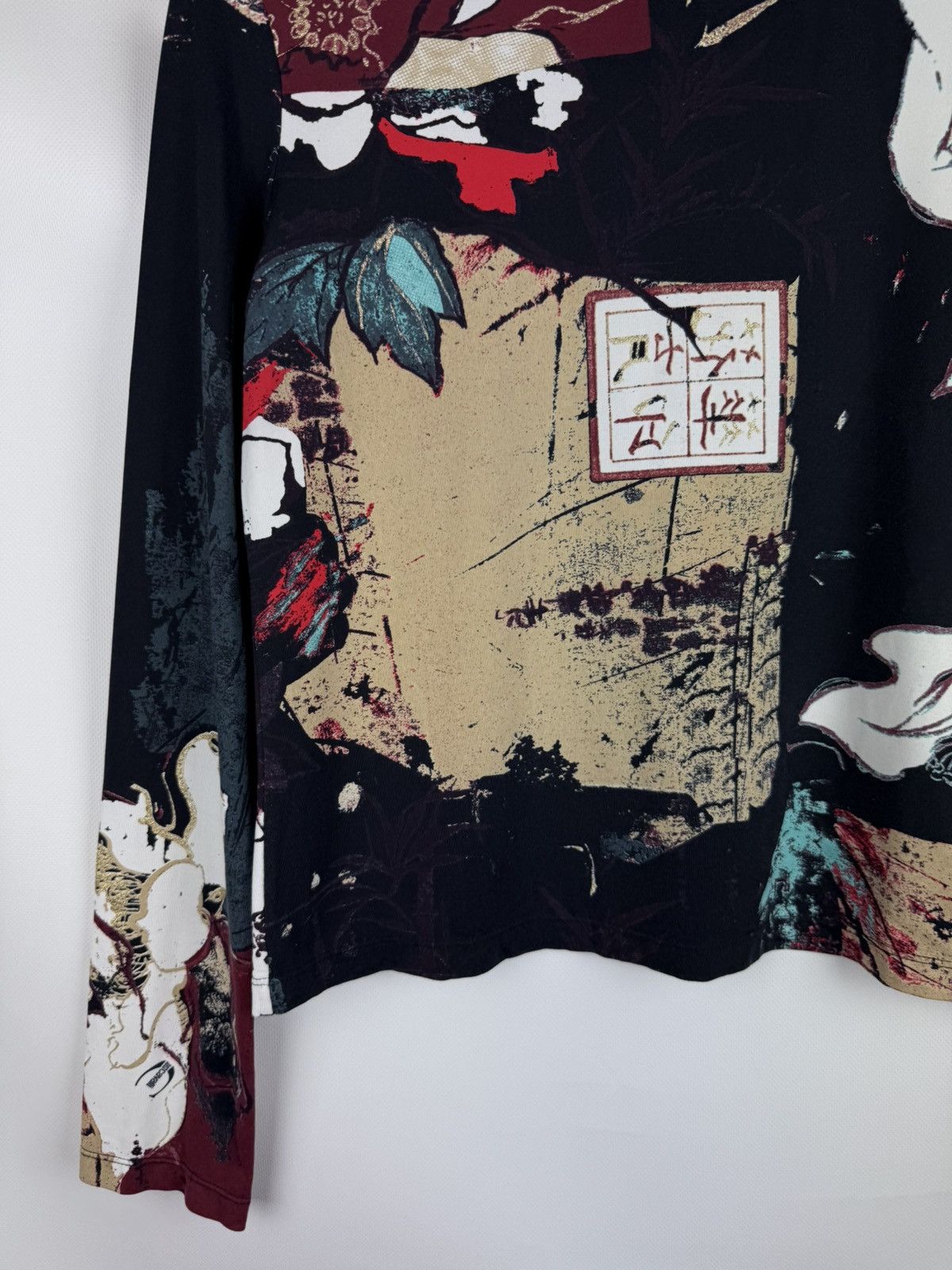 Just Cavalli × Roberto Cavalli Roberto Just Cavalli Japanese Pattern Nylon Sweater Tunic Size L / US 10 / IT 46 - 7 Thumbnail