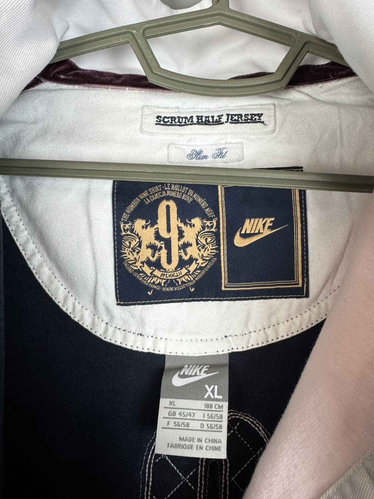 Nike Vintage Nike Scrum Half Long Sleeve Rugby Jersey Slim Fit Size US XL / EU 56 / 4 - 10 Thumbnail