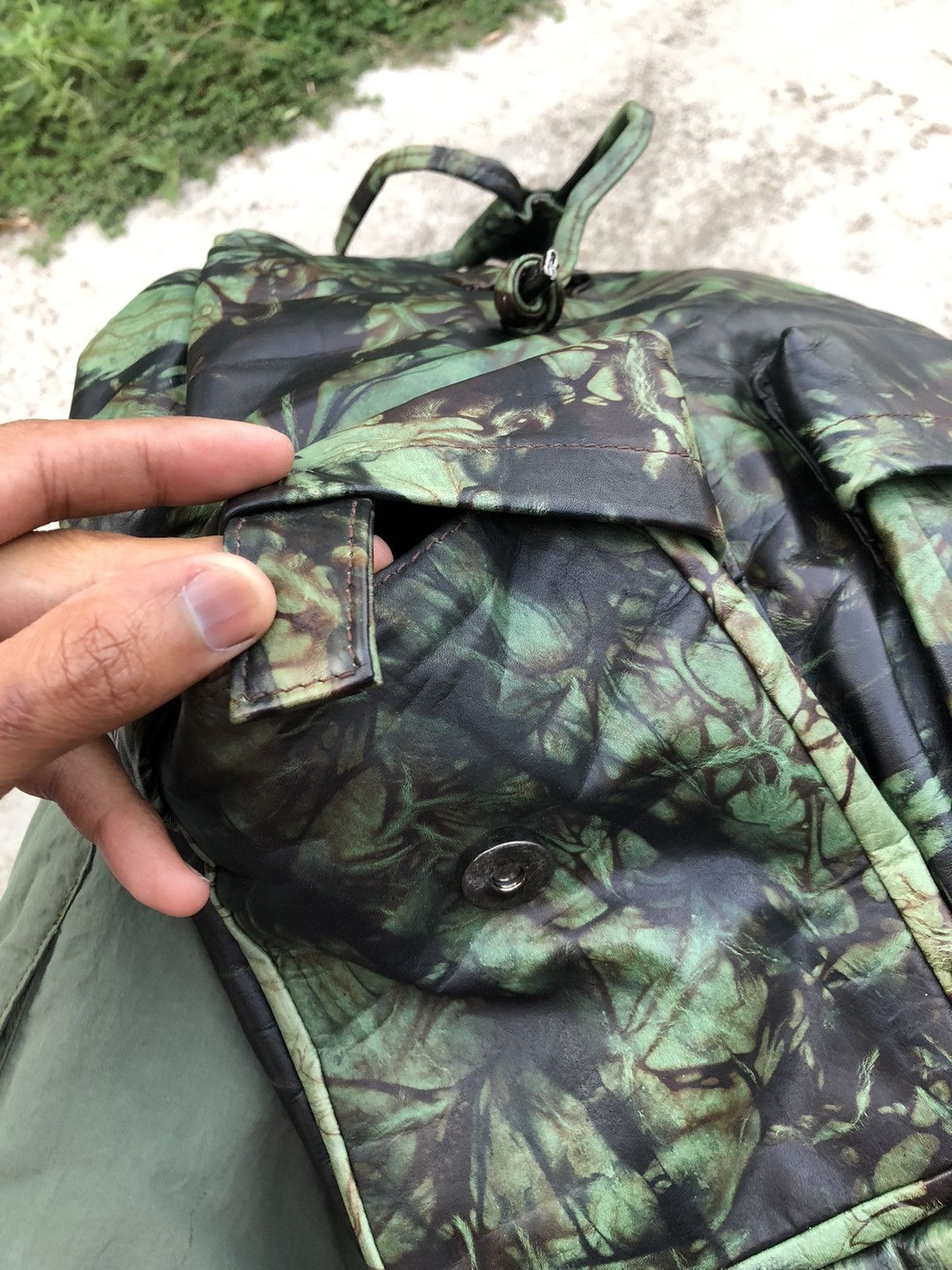 Jean Paul Gaultier VINTAGE JEAN PAUL GAULTIER CAMO STYLE LEATHER BACKPACK Size ONE SIZE - 11 Thumbnail