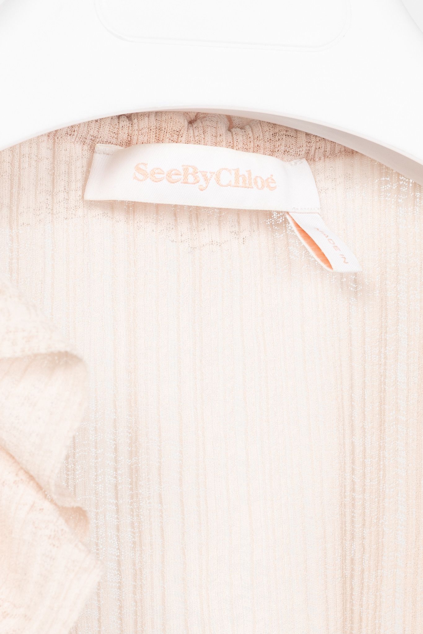 See by Chloe See by Chloe SS17 Bow-Detailed Ruffled Gauze Mini Dress Size M / US 6-8 / IT 42-44 - 4 Thumbnail