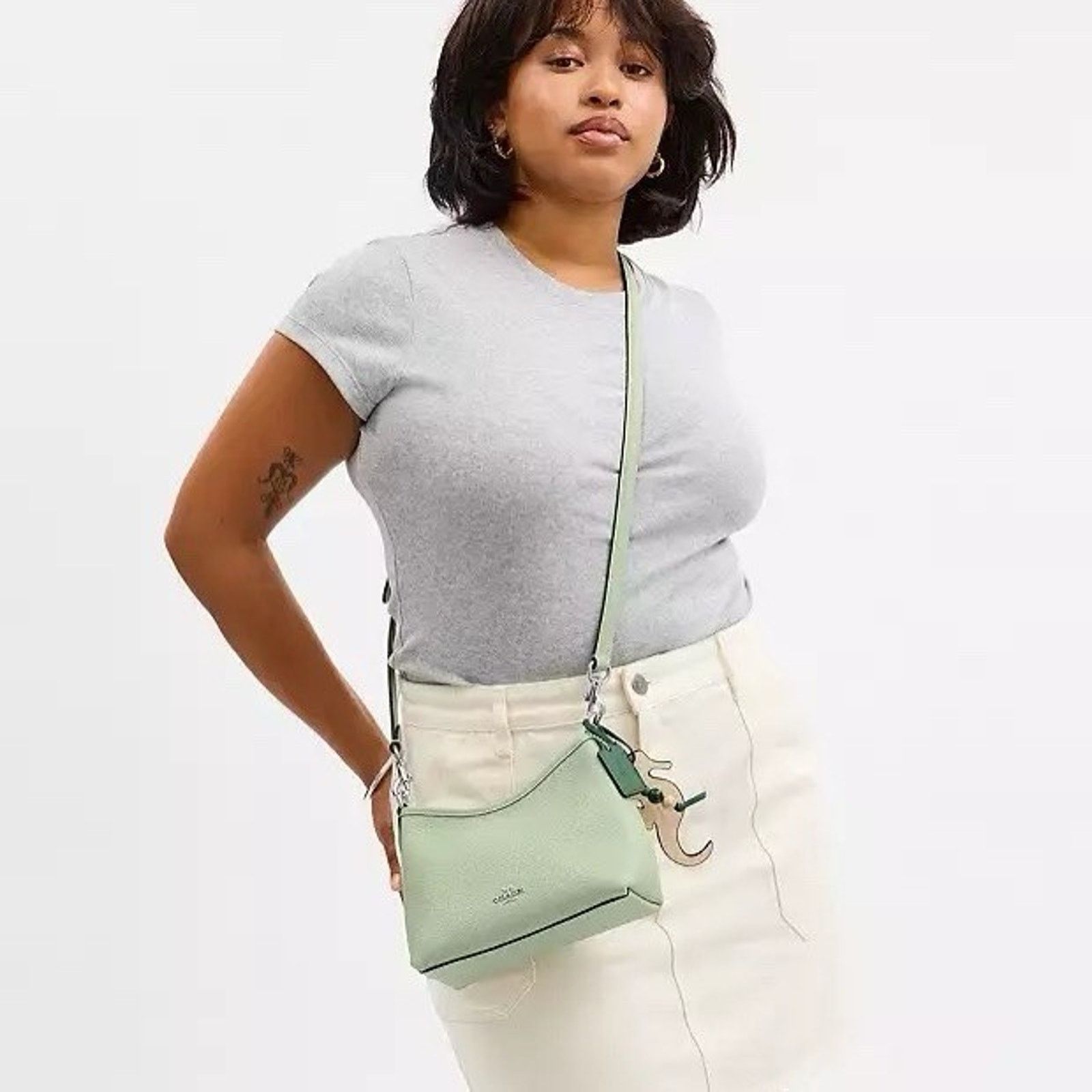 Coach NWT COACH Laurel Small Shoulder Bag Seahorse CBI04 Pistachio Size ONE SIZE - 7 Thumbnail