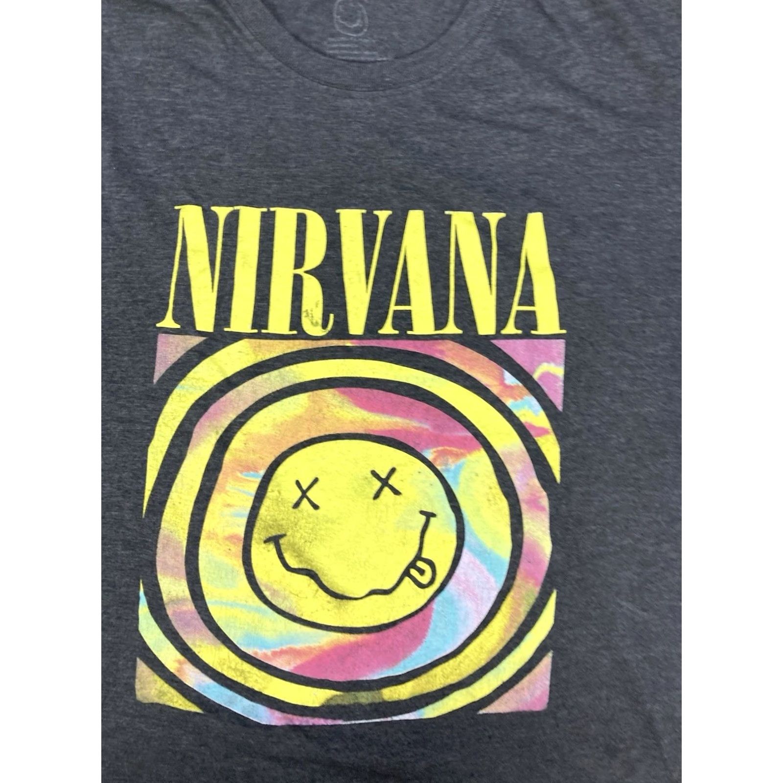 Vintage Nirvana T-Shirt Women Small Black Heather Short Sleeve Crew Neck Pullover Logo Retro Music Graphic Size S / US 4 / IT 40 - 2 Thumbnail