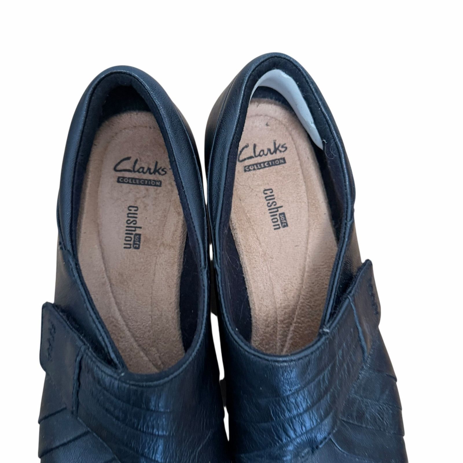 Clarks Clarks Black Leather Everlay Iris Loafers Sz 7.5 Size US 7.5 / IT 37.5 - 2 Thumbnail