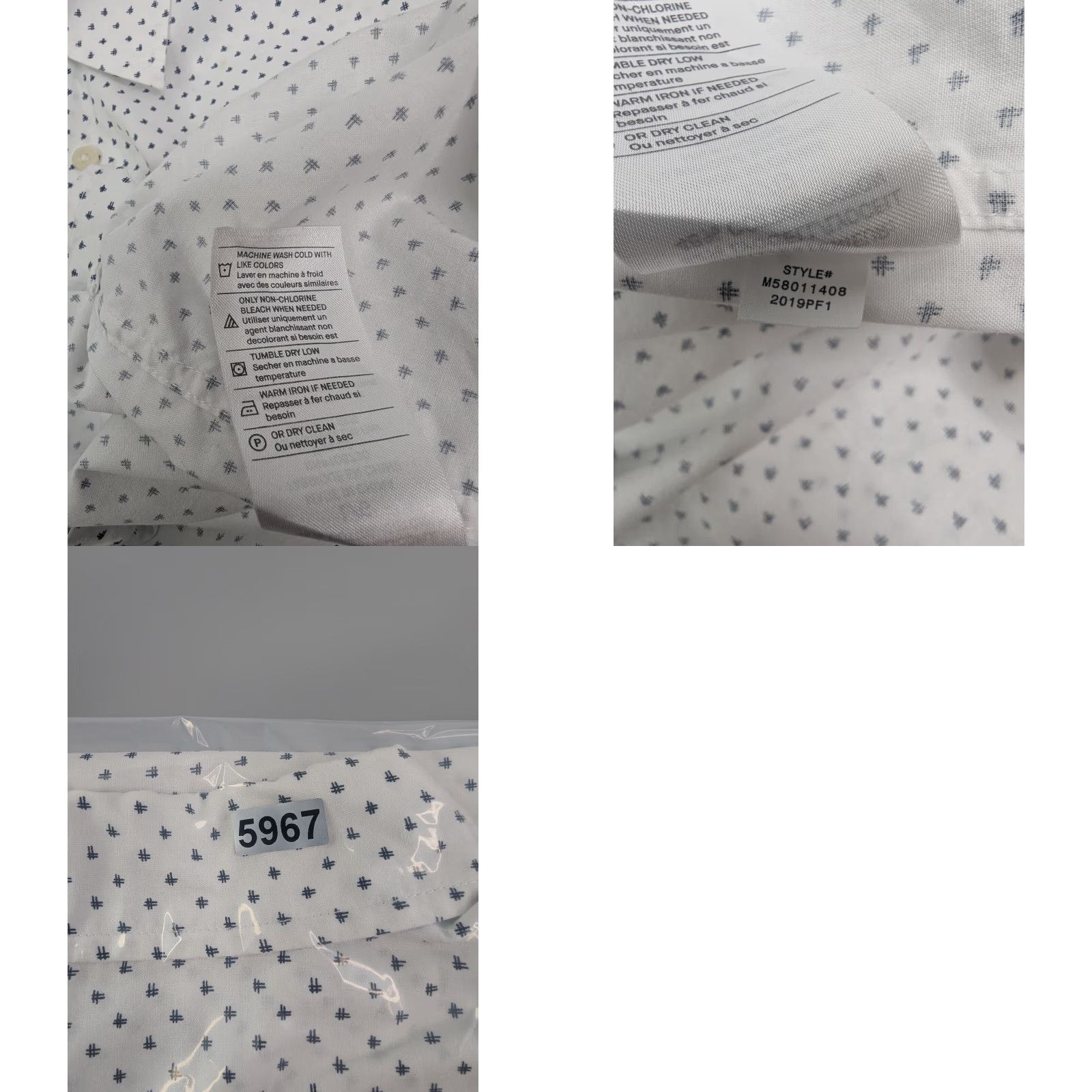 Vince Vince Shirt Men L White Lyocell Classic Fit Short Sleeve Button-Up Casual Size US L / EU 52-54 / 3 - 8 Thumbnail