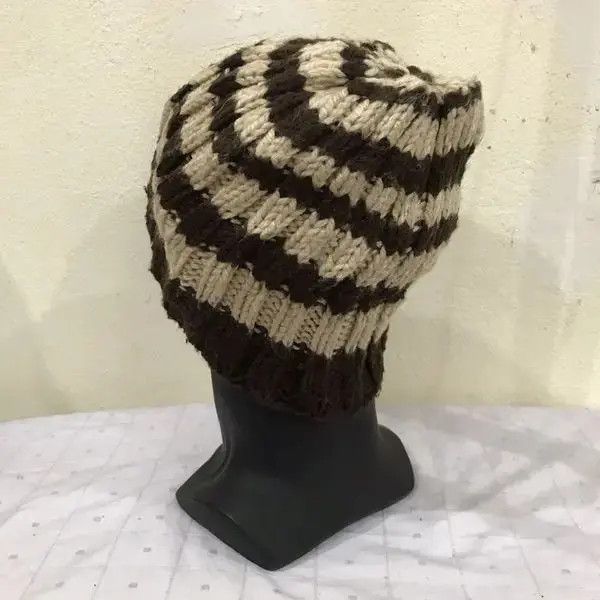 Handmade × Japanese Brand Japanese Brand Stripe Design Beanie Hat Size ONE SIZE - 4 Thumbnail