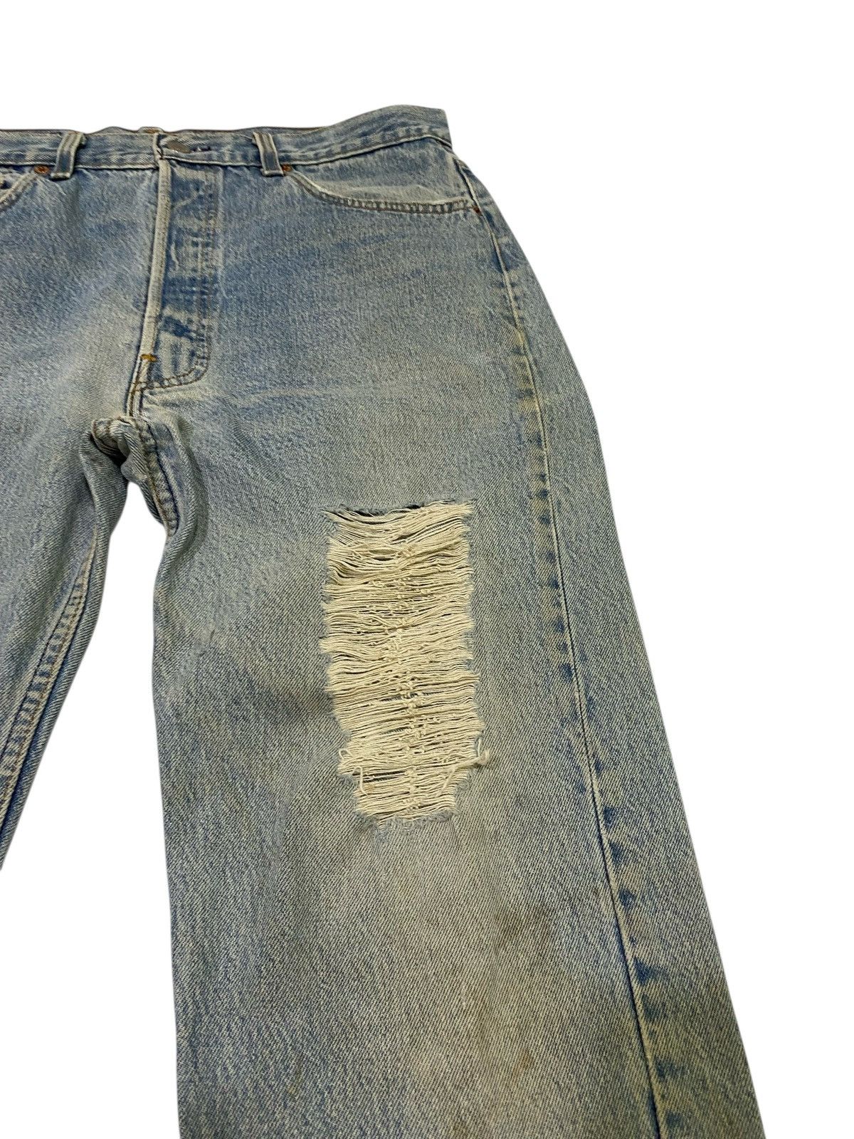 Levi's Vintage Levis 501 distressed grunge style jeans Size US 34 / EU 50 - 4 Thumbnail