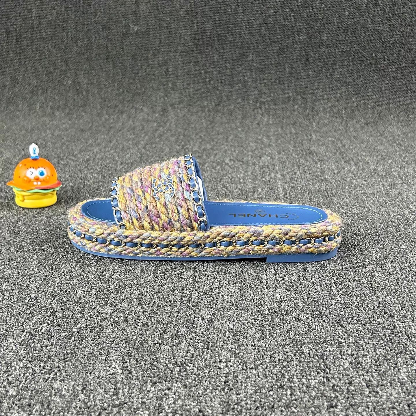 Chanel Chanel Classic Woven Chain Slippers EU 36 Blue Sole Size US 5.5 / IT 35.5 - 3 Thumbnail