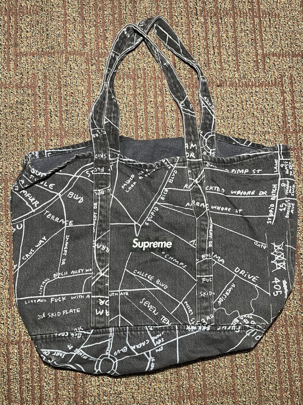 Supreme 19ss Gonz Map Denim Tote 【公式通販】