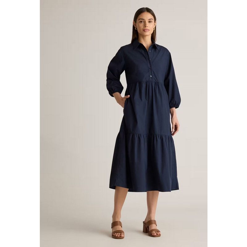 Quince Quince Organic Cotton Poplin Midi Tunic Dress Size S NWOT Size S / US 4 / IT 40 - 1 Thumbnail