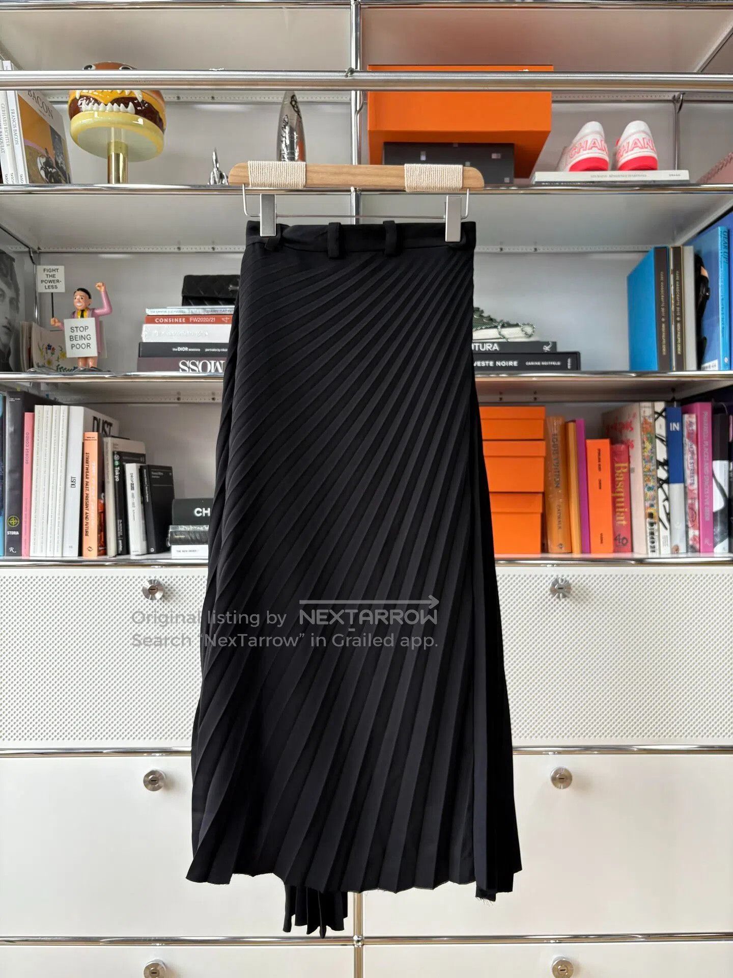 Balenciaga Balenciaga Asymmetric Cut Oversized Pleated Hem Midi Skirt Size 24" / US 00 / IT 34 - 3 Thumbnail