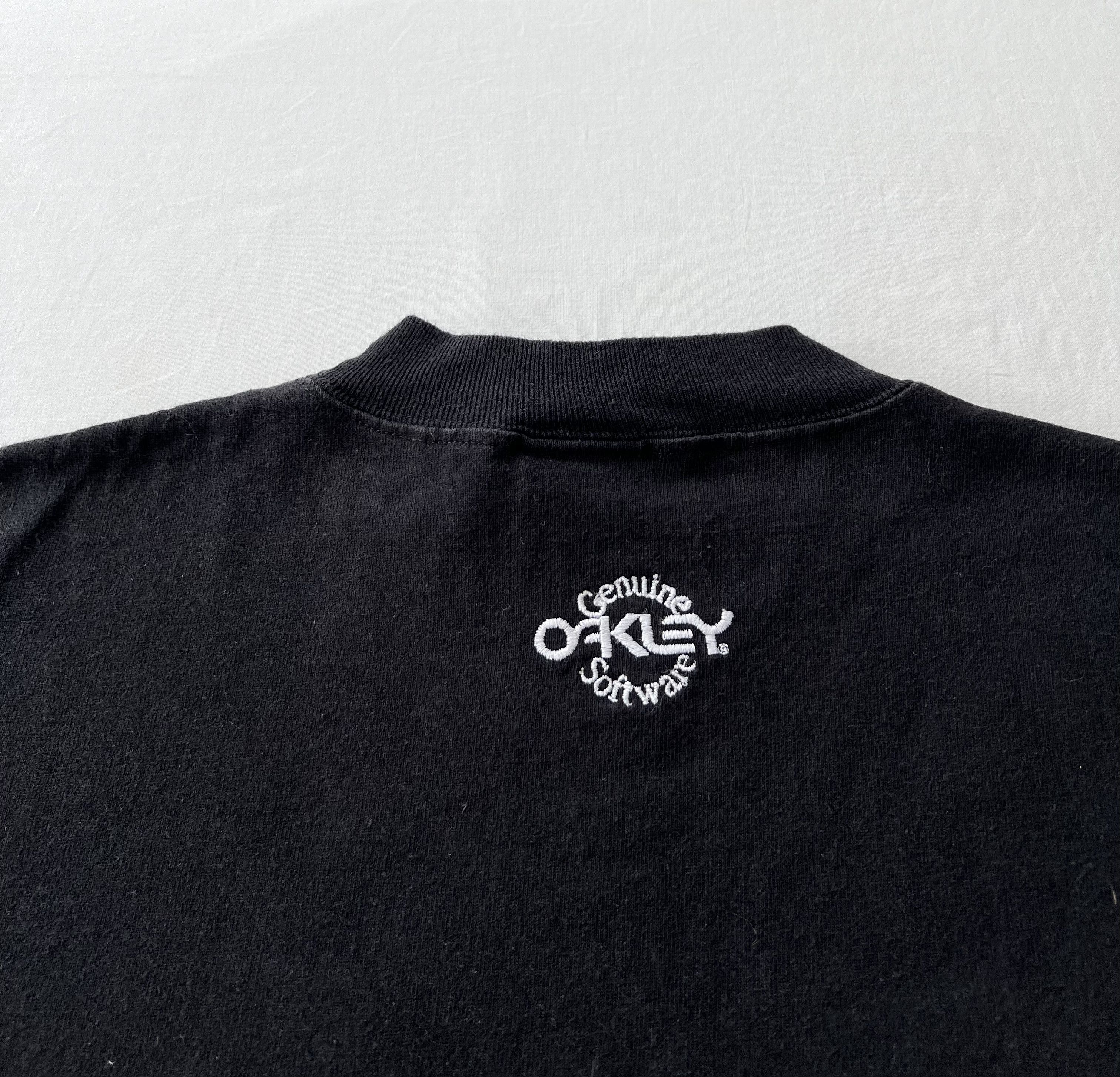 Oakley Vintage 90s Oakley Thermonuclear Protection Black T-shirt Size US XL / EU 56 / 4 - 10 Thumbnail