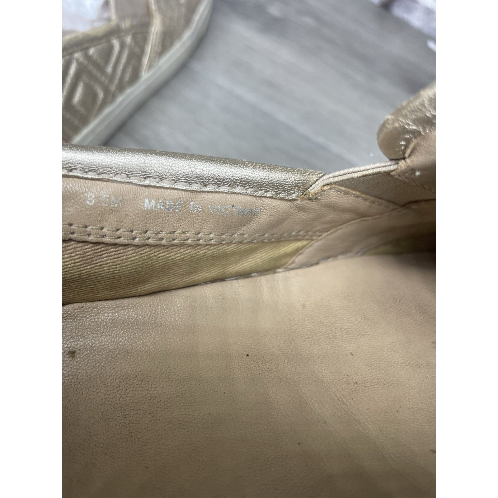Tory Burch Tory Burch Jesse Quilted Tennis French Gold Leather Shoes Wo Size US 8.5 / IT 38.5 - 9 Thumbnail