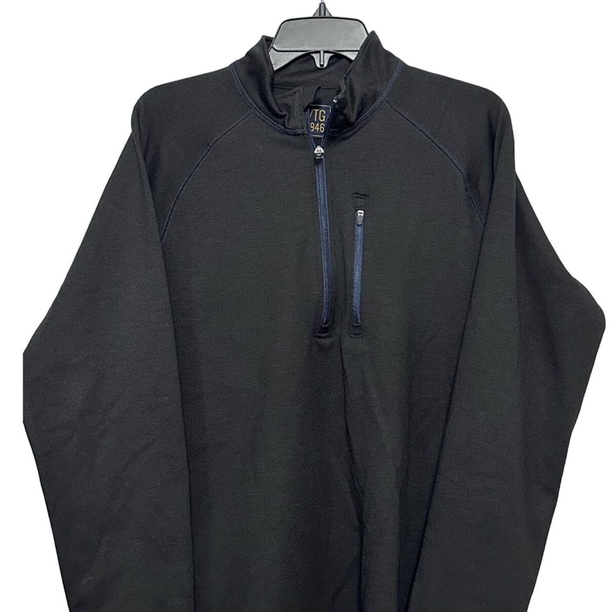 Other Vintage 1946 Pullover Sweater 1/2 Zip Neck Front Black NWOT Size US M / EU 48-50 / 2 - 2 Thumbnail
