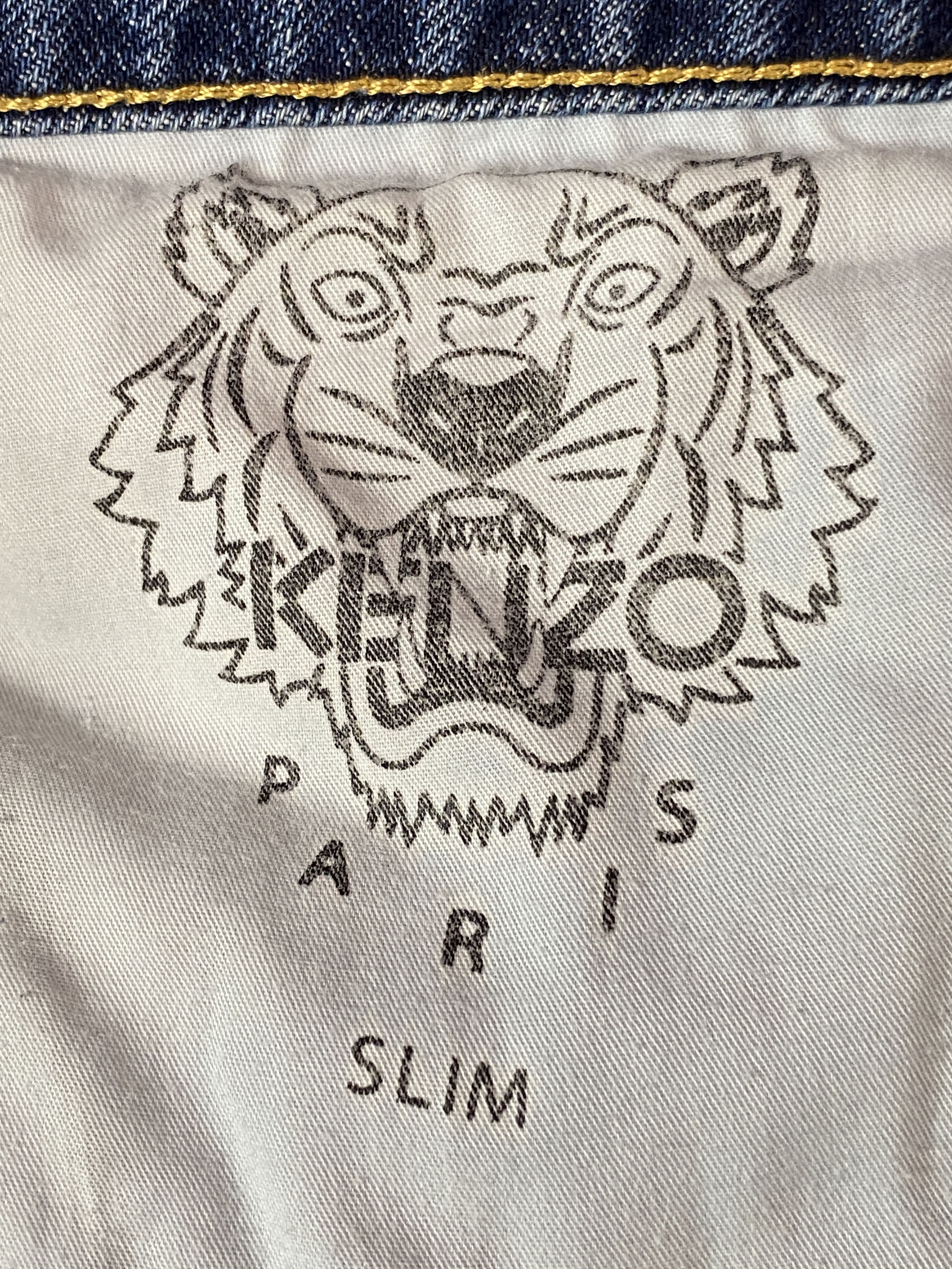 Kenzo × Vintage Kenzo Jungle Vintage Men's Knee Distress Slim Jeans - 34 Size US 34 / EU 50 - 5 Thumbnail