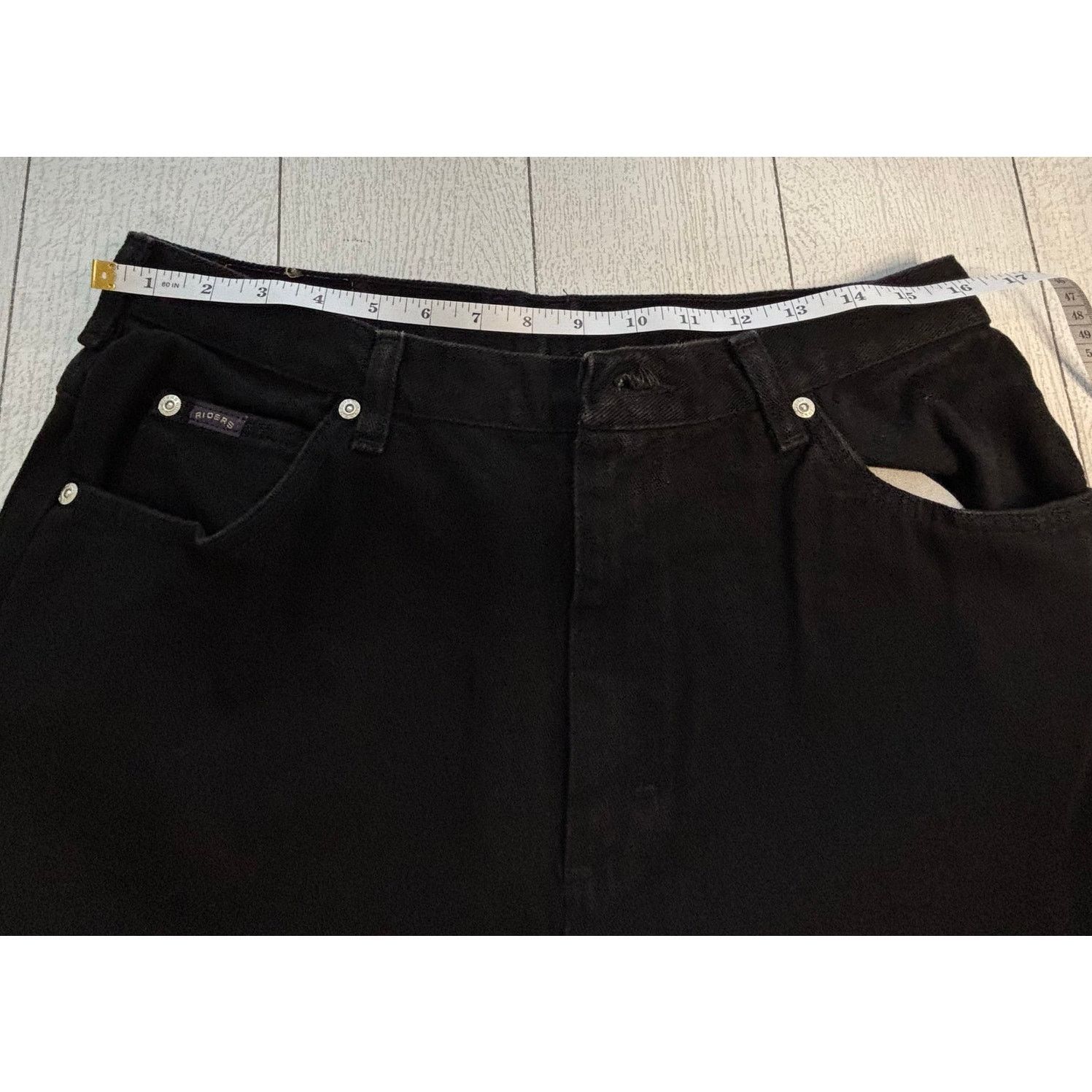 Other Riders Denim Black Jeans Size 14M 100% Cotton Size 36" / US 14 / IT 50 - 3 Thumbnail