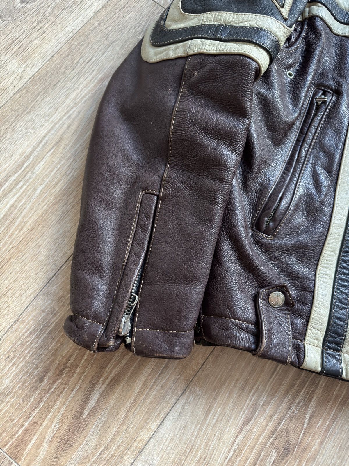 Vintage Zino & Judy Vintage 90’s Leather Biker Jacket RARE Size US M / EU 48-50 / 2 - 5 Thumbnail