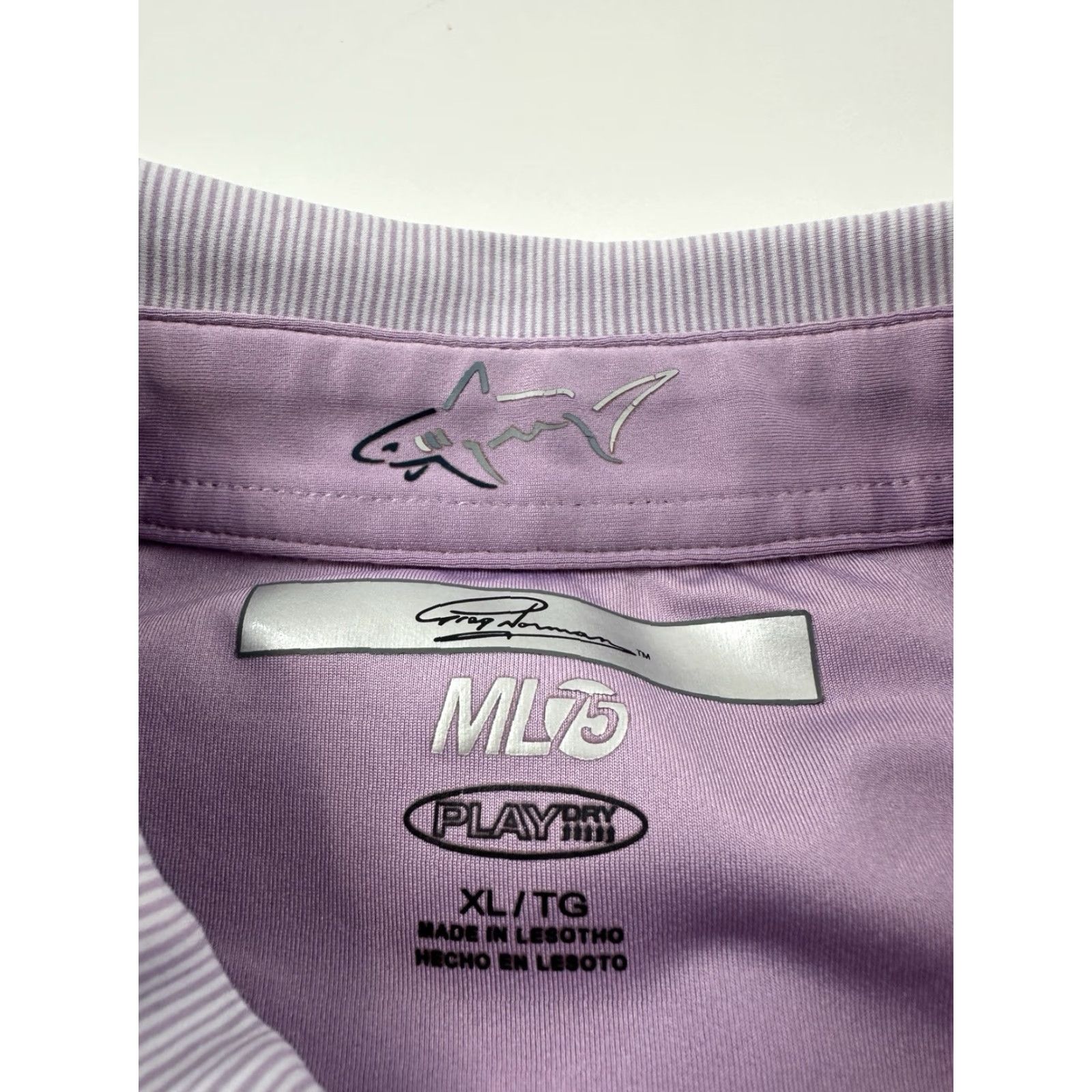 Vintage Greg Norman Shirt Mens XL Purple Striped Short Sleeve Polo Play Dry Golf ML75 Size US XL / EU 56 / 4 - 4 Thumbnail