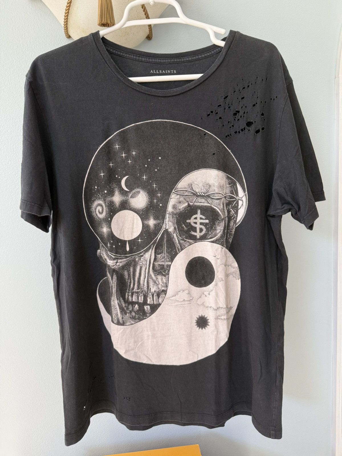 Allsaints Allsaints Yin Yang Skull Graphic T-Shirt Size US L / EU 52-54 / 3 - 2 Thumbnail